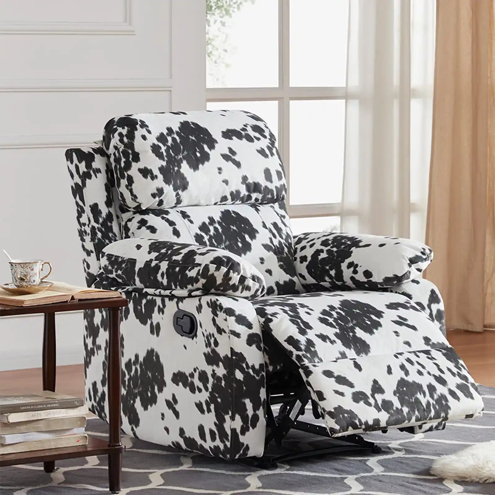 Leopard print recliner discount chair