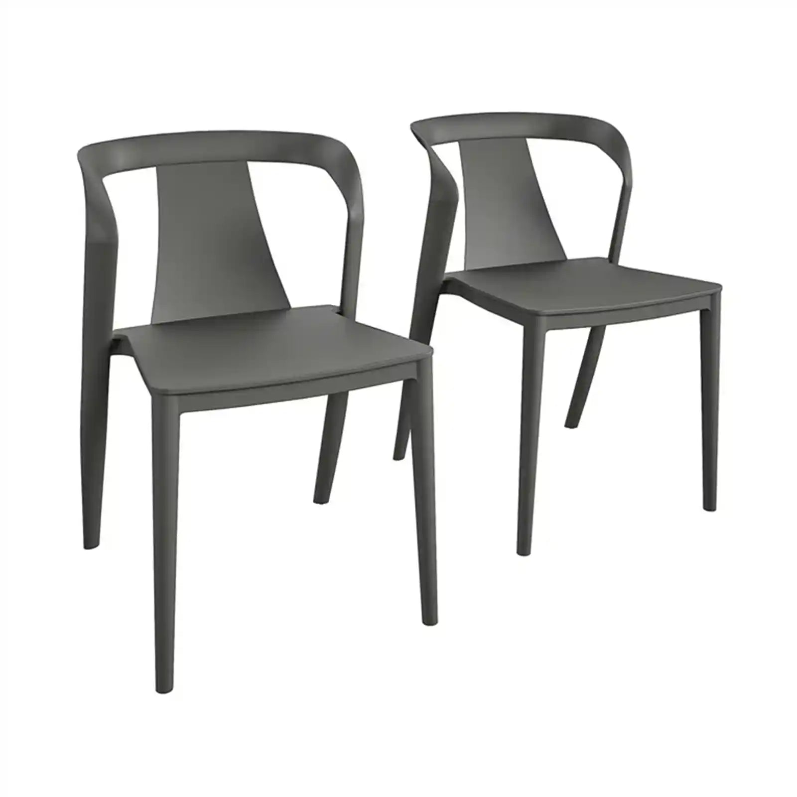 Modern Arm Dining Chair, Indoor/Outdoor, 2-Pack