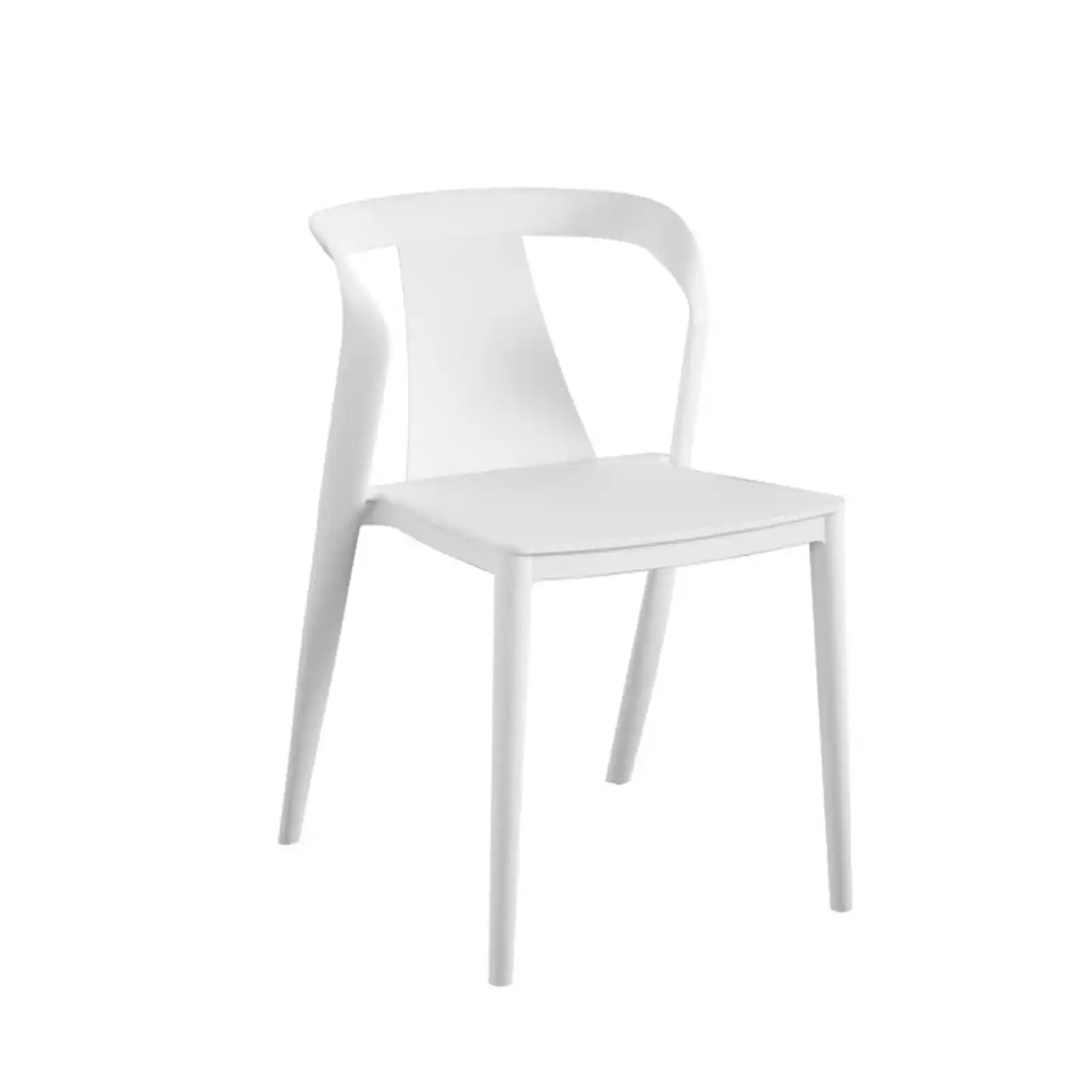 Silla de comedor moderna con brazo, interior/exterior, paquete de 2