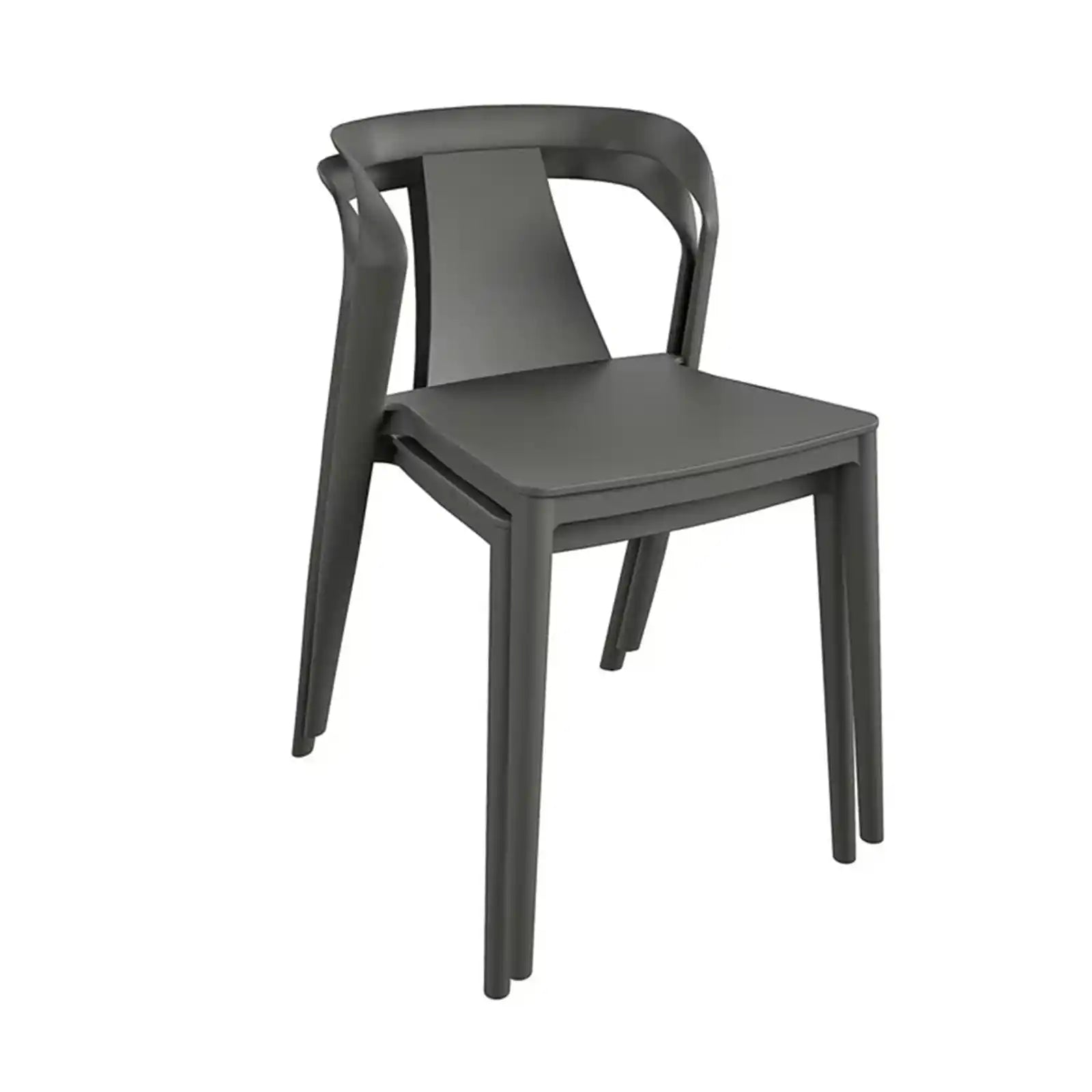 Silla de comedor moderna con brazo, interior/exterior, paquete de 2