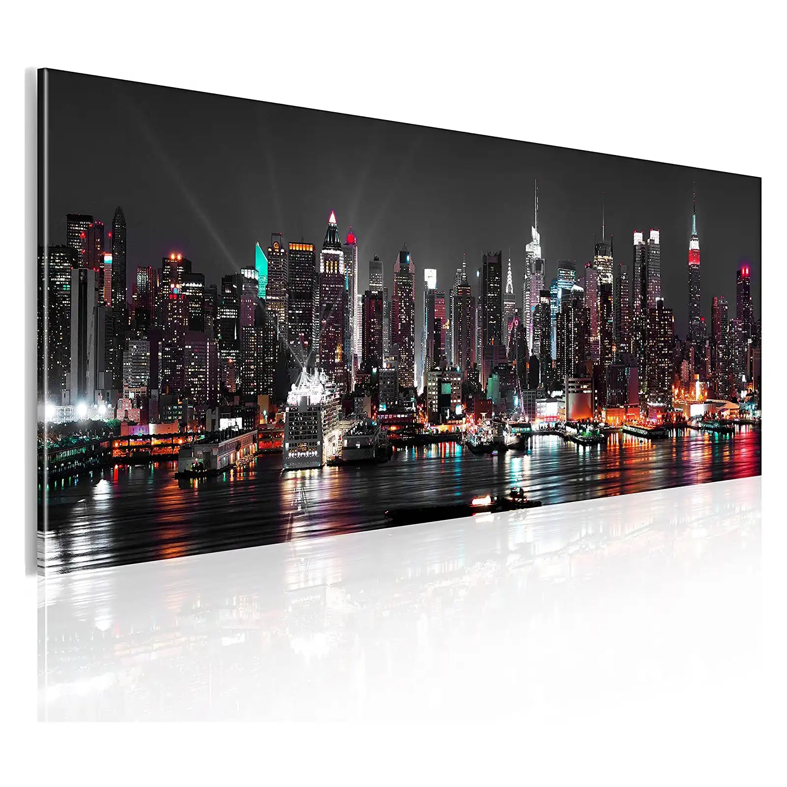 Glass Wall Art Acrylic Print 53x18 in - Image Picture Photo Painting Artwork 1 pcs Home Decor New York