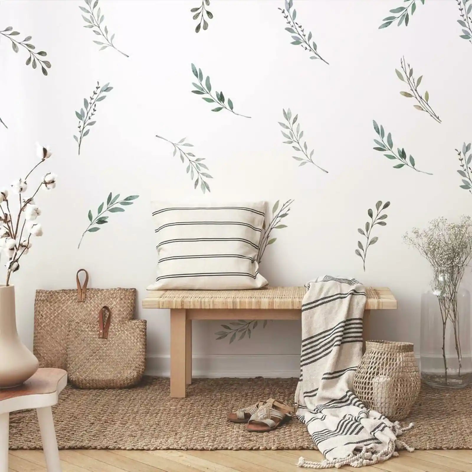 Rustic Country Leaves Peel and Stick Wall Decals