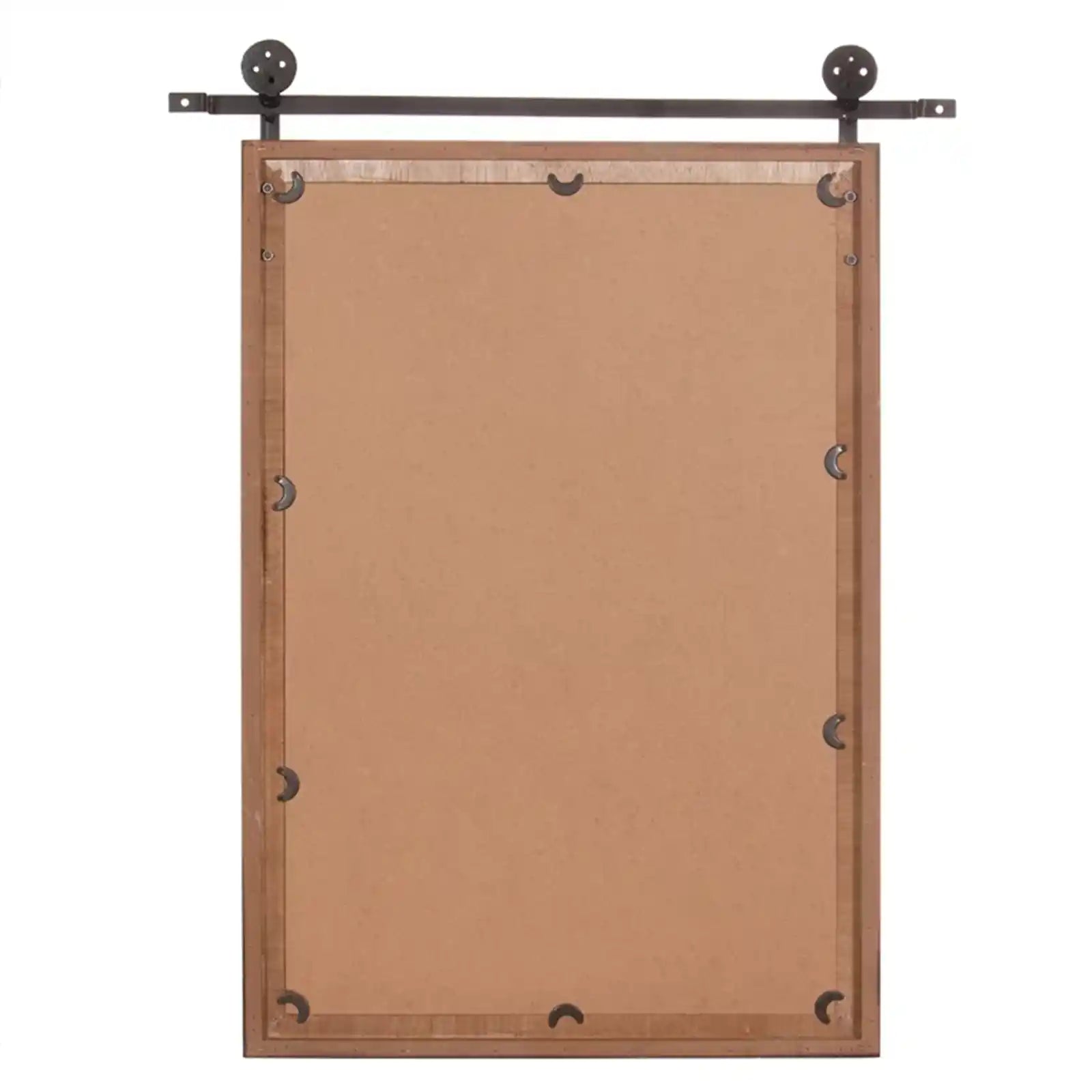 Espejo de pared con ventana de madera para puerta corrediza de granero de 30 "x 36" de Patton Wall Decor