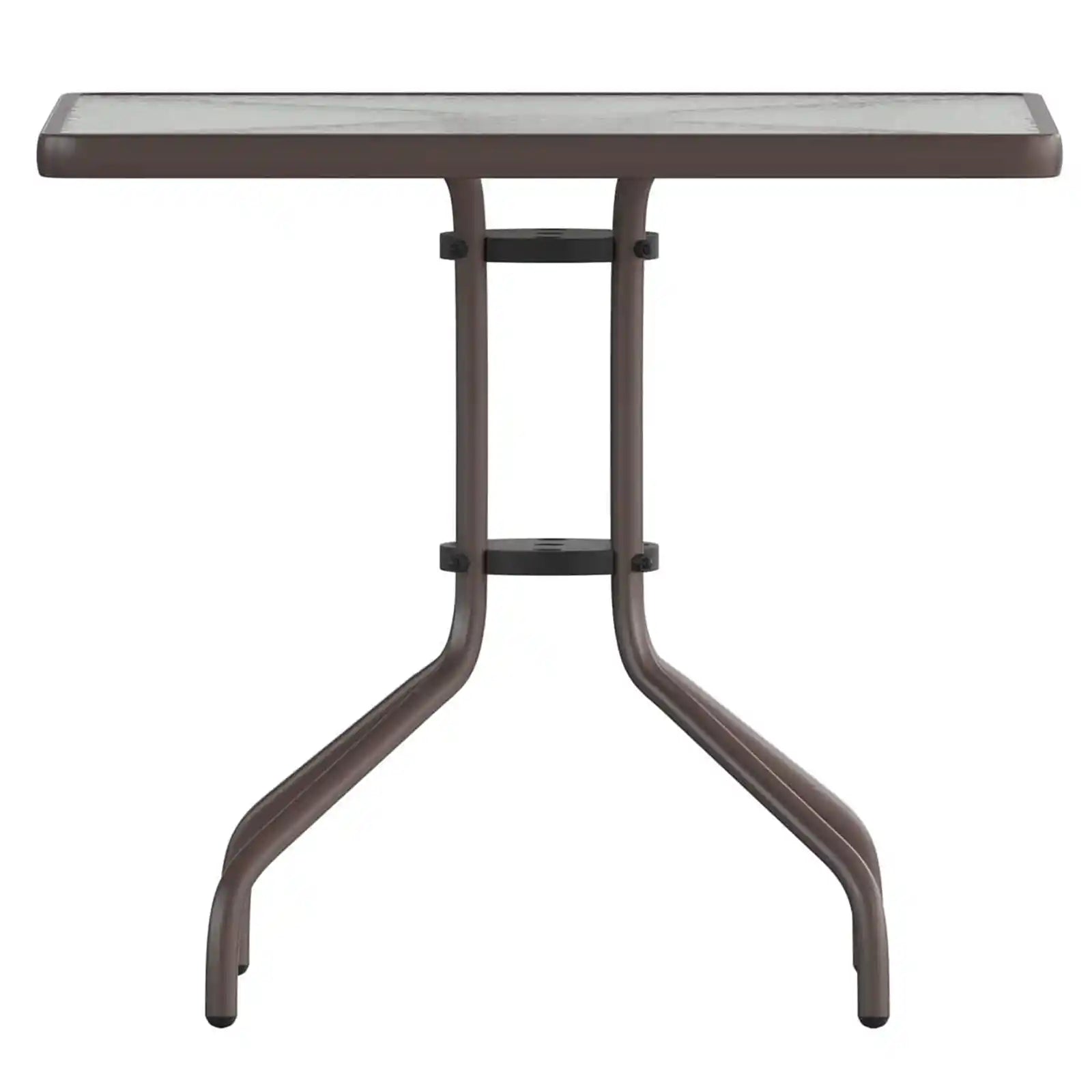 31.5'' or 23.5" Square Tempered Glass Metal Table