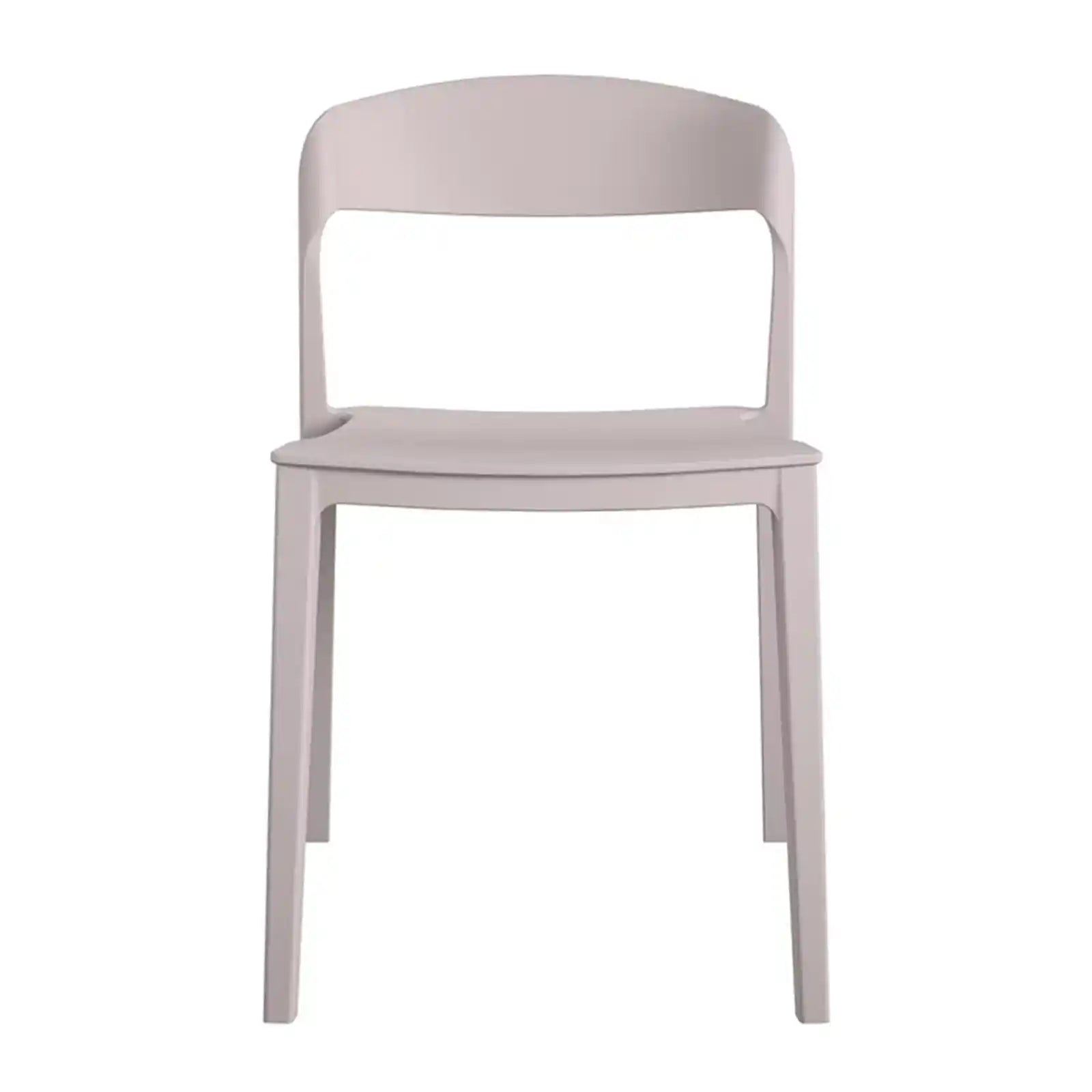 Modern Stacking Resin Chair with Ribbon Back