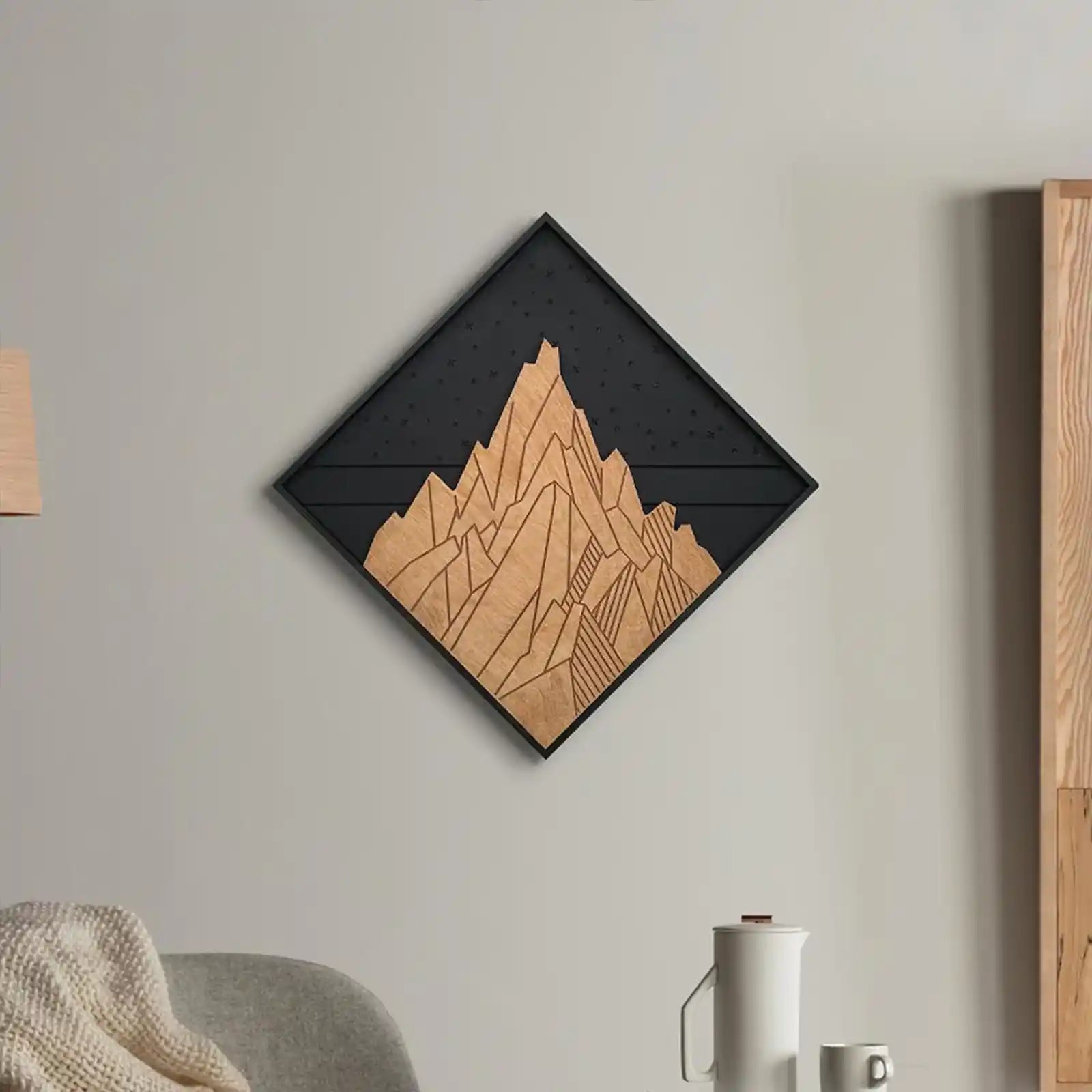 Mountain Wall Decor, Modern 3d Wood Wall Art, Rustic Wood Wall Art, Wood Wall Hanging, Housewarming Gift, Dicounted Product, Gift