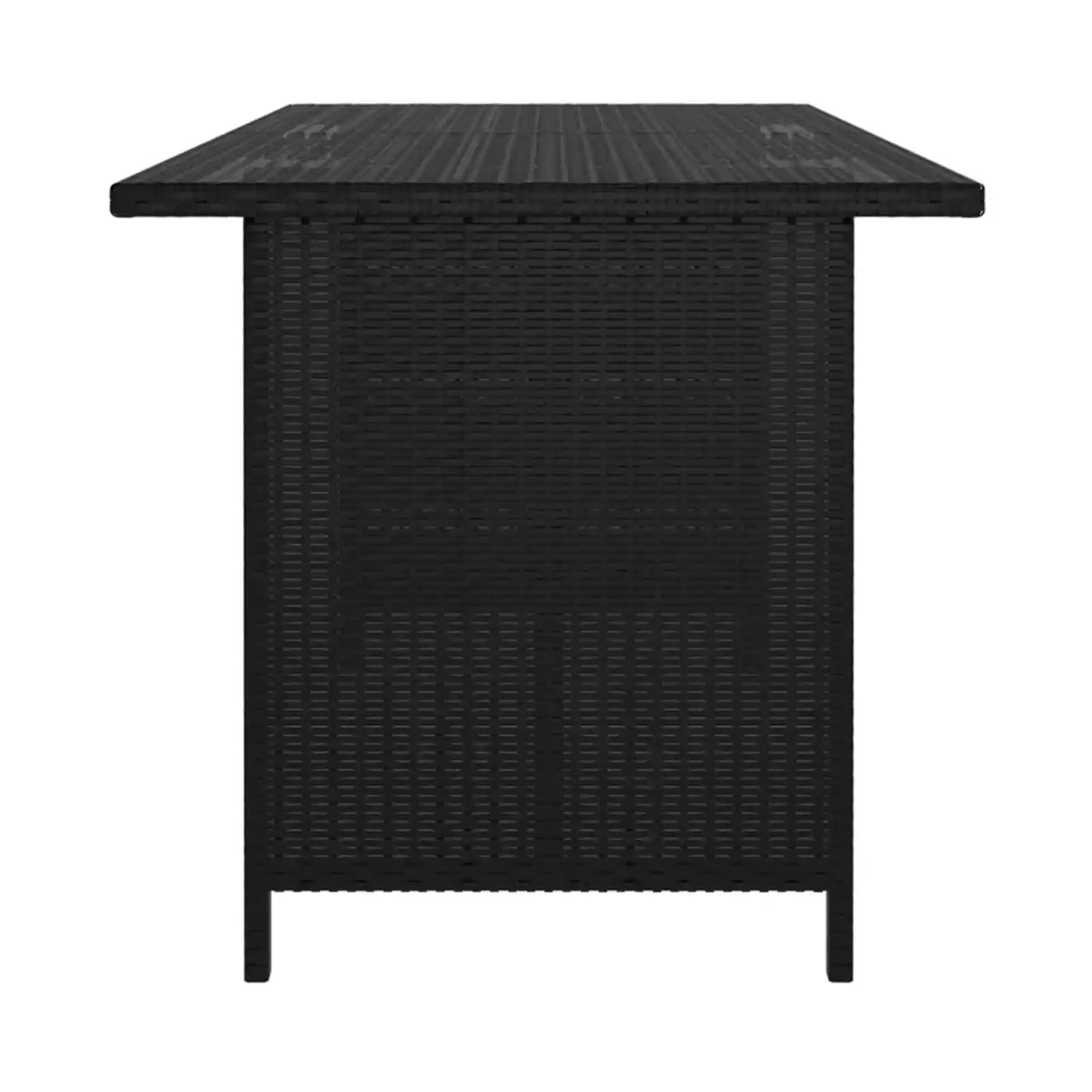 Modern Black Patio Dining Table for Outdoor