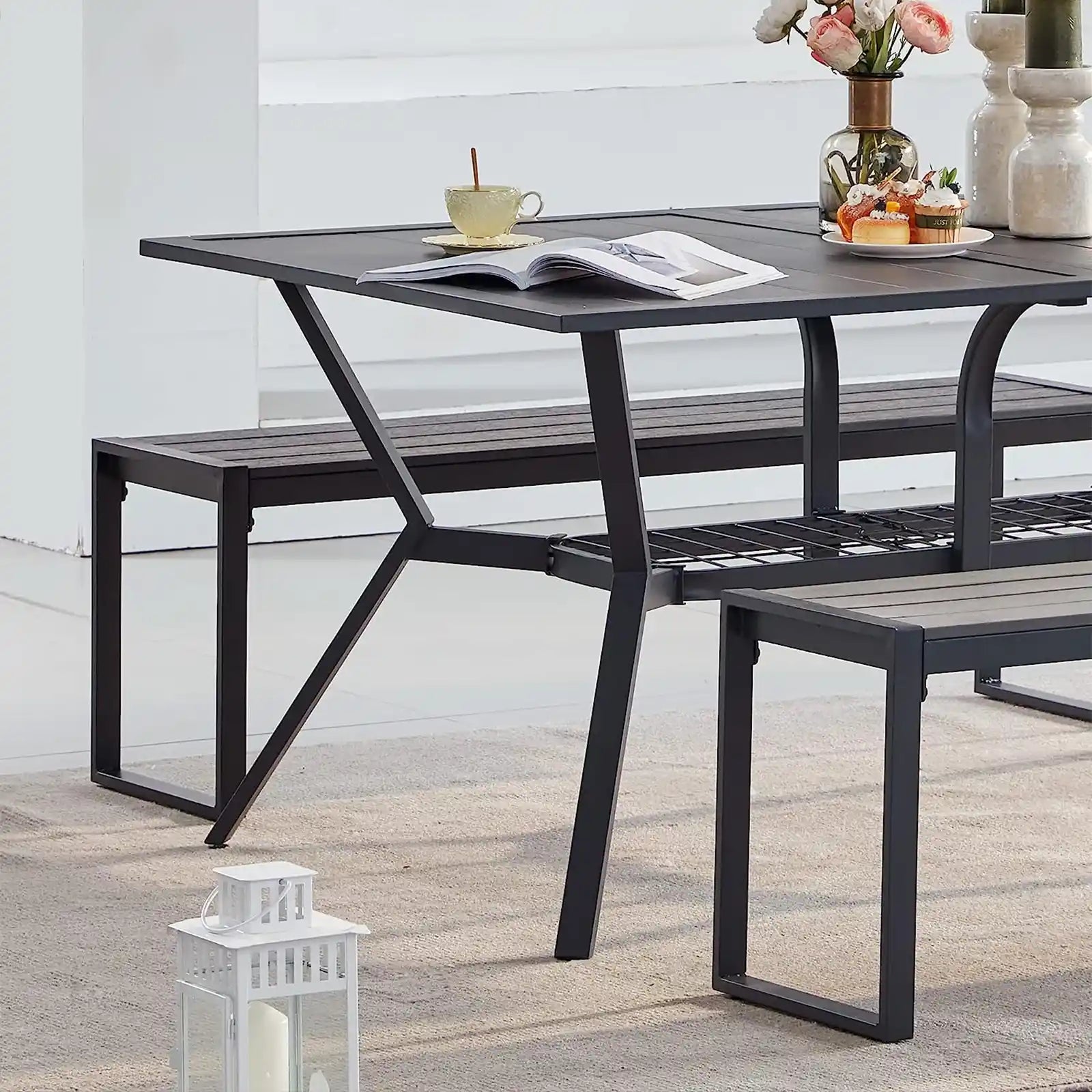 Rectangle Patio Dining Table for 6 Person