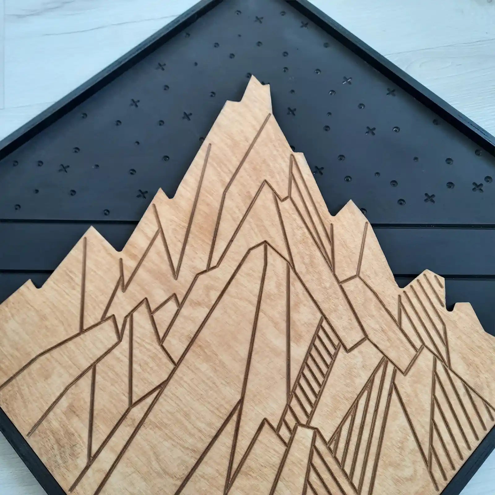 Decoración de pared de montaña, arte moderno de pared de madera en 3D, arte rústico de pared de madera, colgante de pared de madera, regalo de inauguración de la casa, producto con descuento, regalo