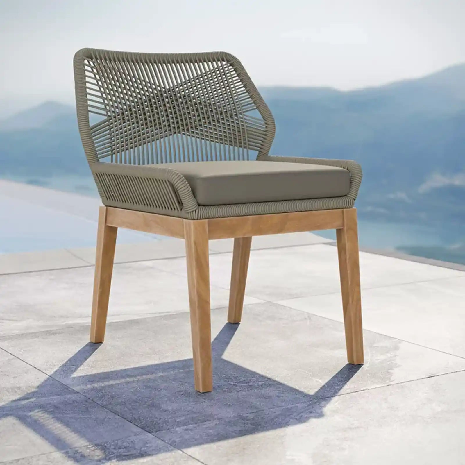 Indoor and Outdoor Patio Teak Wood Dining Chair