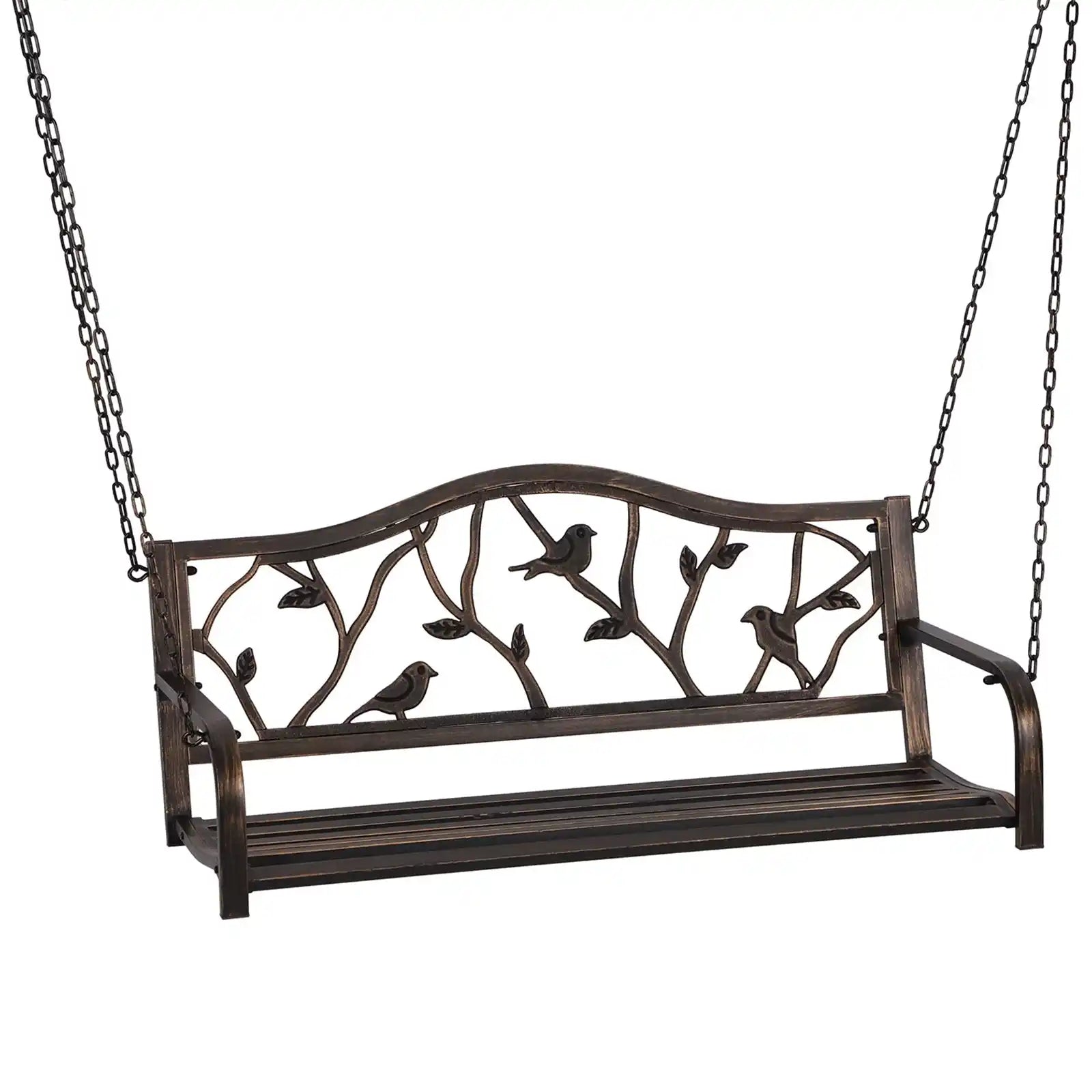 Outdoor Hanging Porch Swing Metal Bench