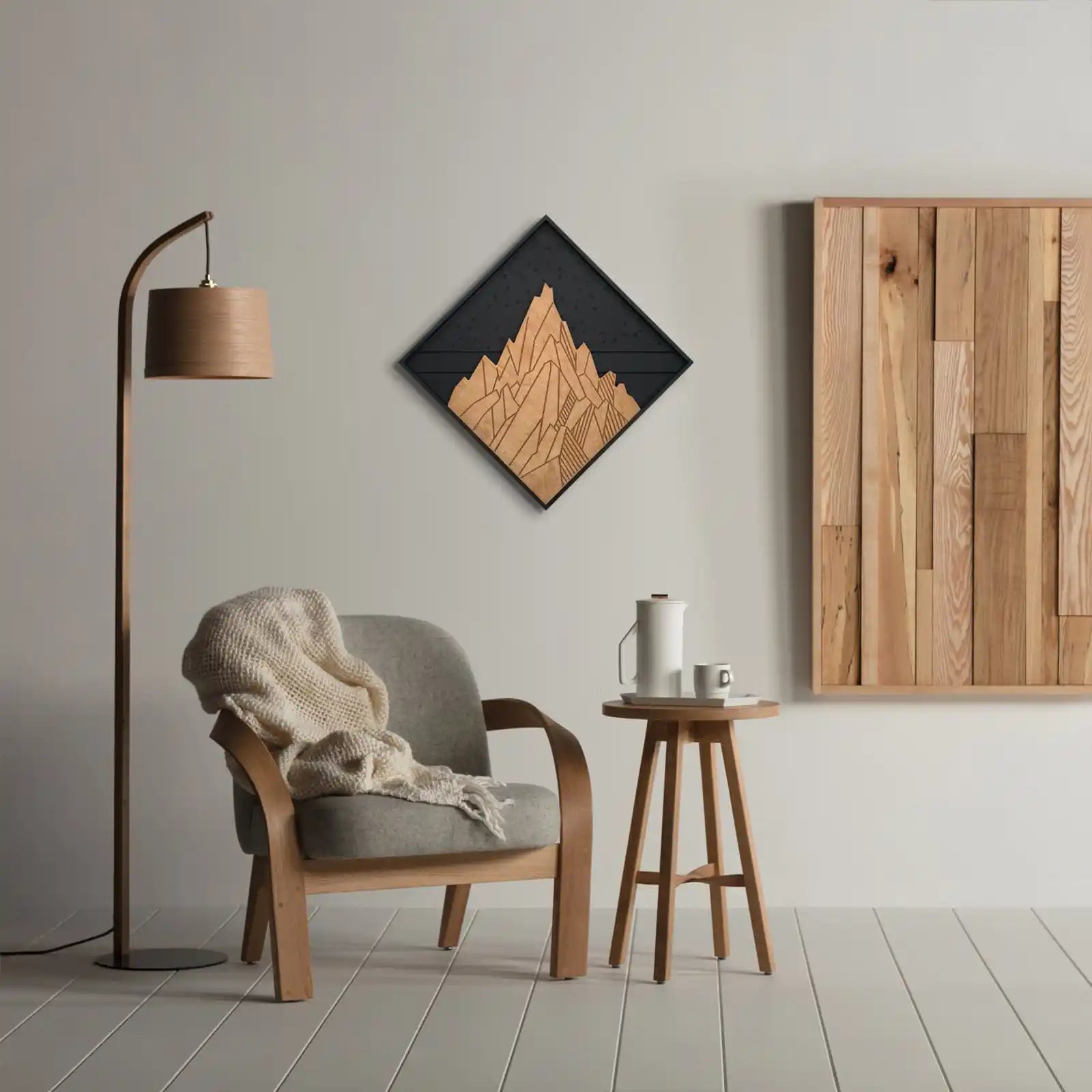 Decoración de pared de montaña, arte moderno de pared de madera en 3D, arte rústico de pared de madera, colgante de pared de madera, regalo de inauguración de la casa, producto con descuento, regalo
