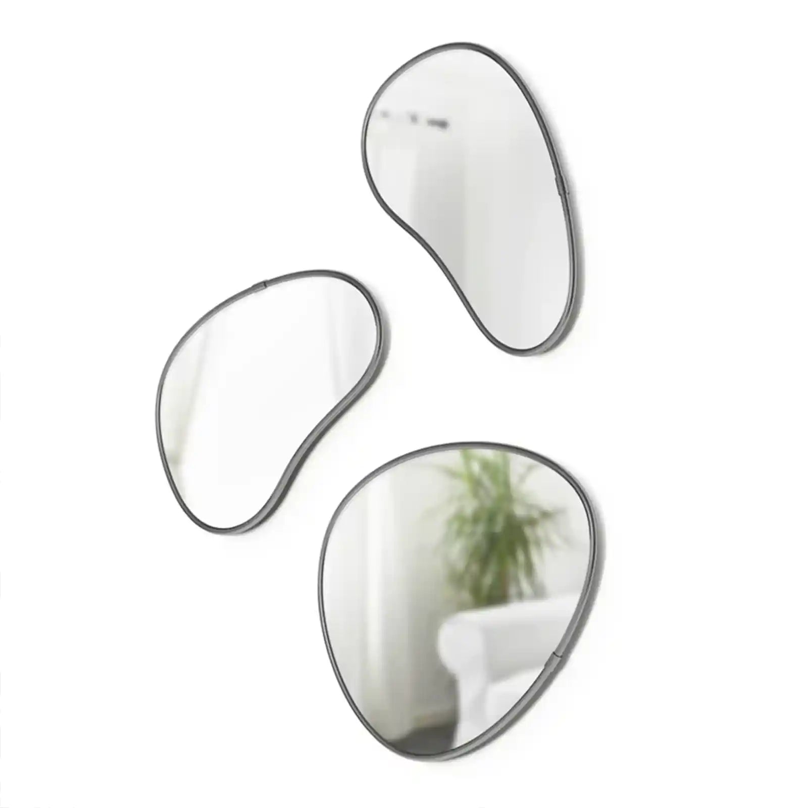 Wall Mirrors Set of 3 Irregular