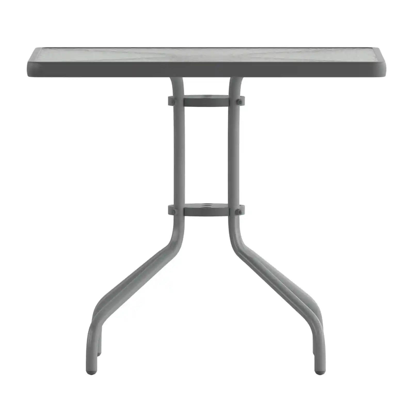 31.5'' or 23.5" Square Tempered Glass Metal Table