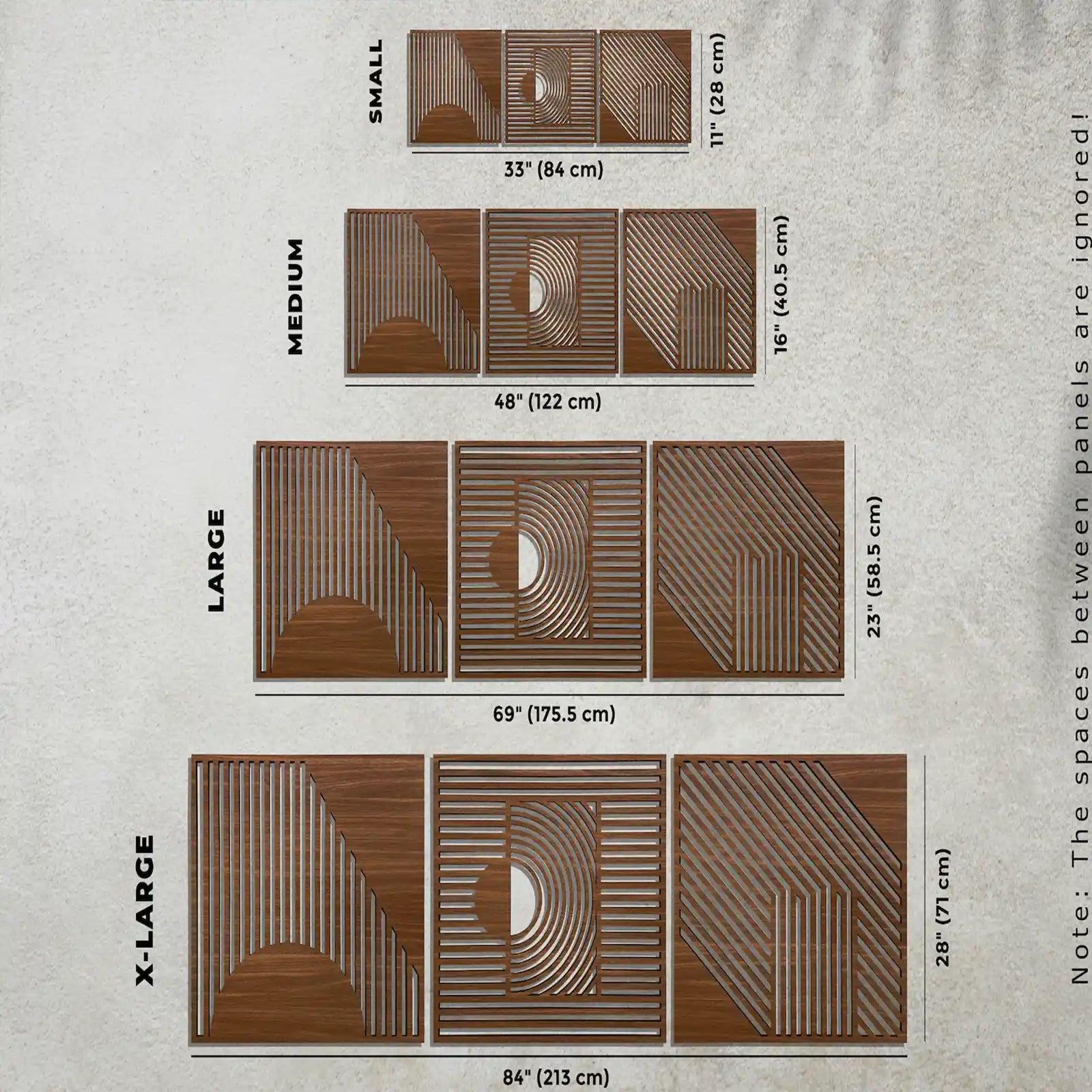 Decoración abstracta de arte de pared de madera, decoración geométrica de pared de madera de 3 piezas, arte de pared geométrico extra grande, paneles de pared de madera tríptico abstracto