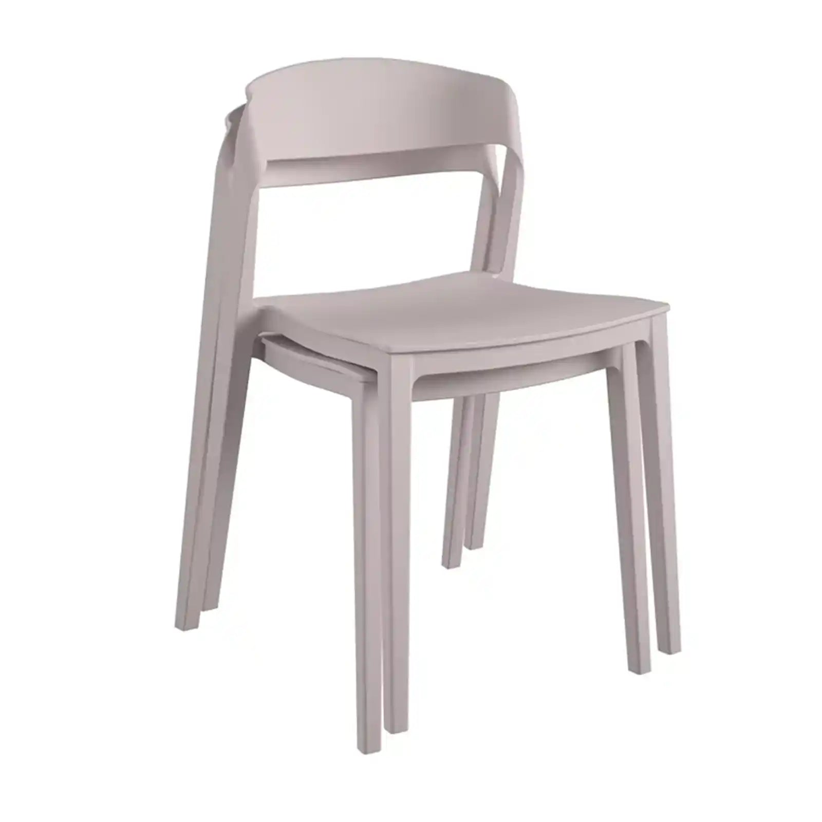 Modern Stacking Resin Chair with Ribbon Back