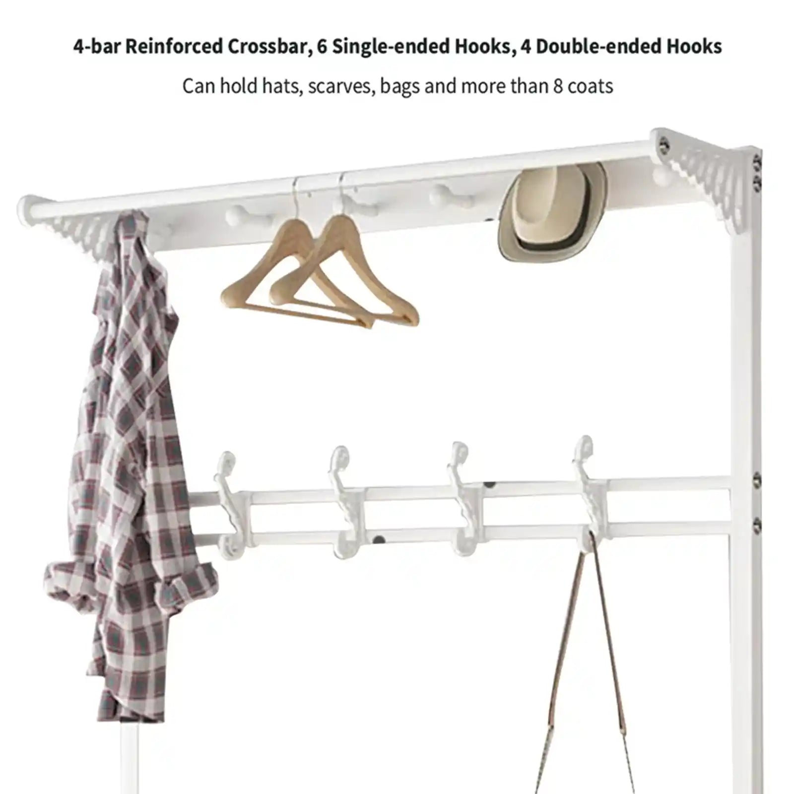 3 in 1 Entryway Hall Tree Coat Rack, Industrial Entryway Bench with 2-Tier Shoe Storage Bench