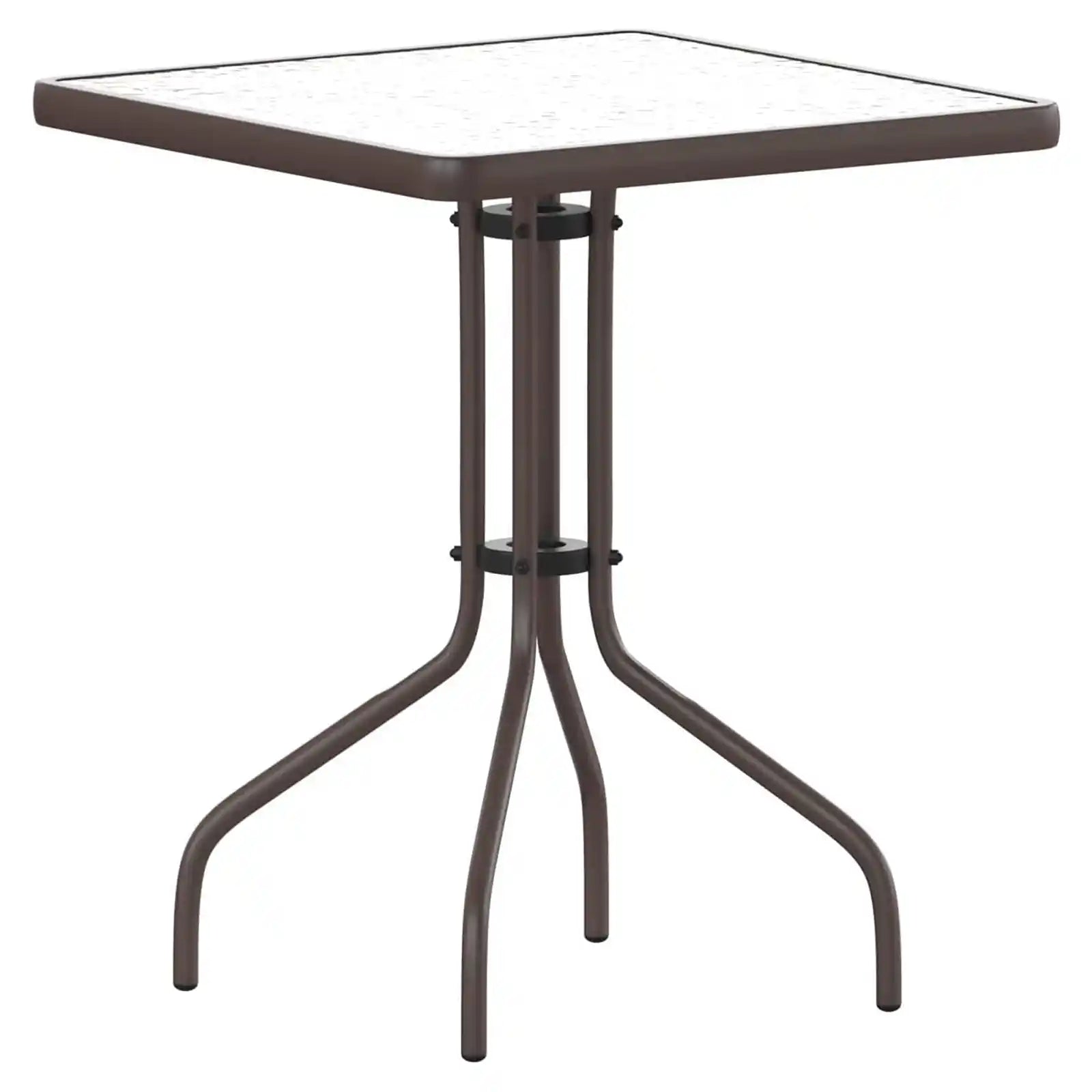 31.5'' or 23.5" Square Tempered Glass Metal Table