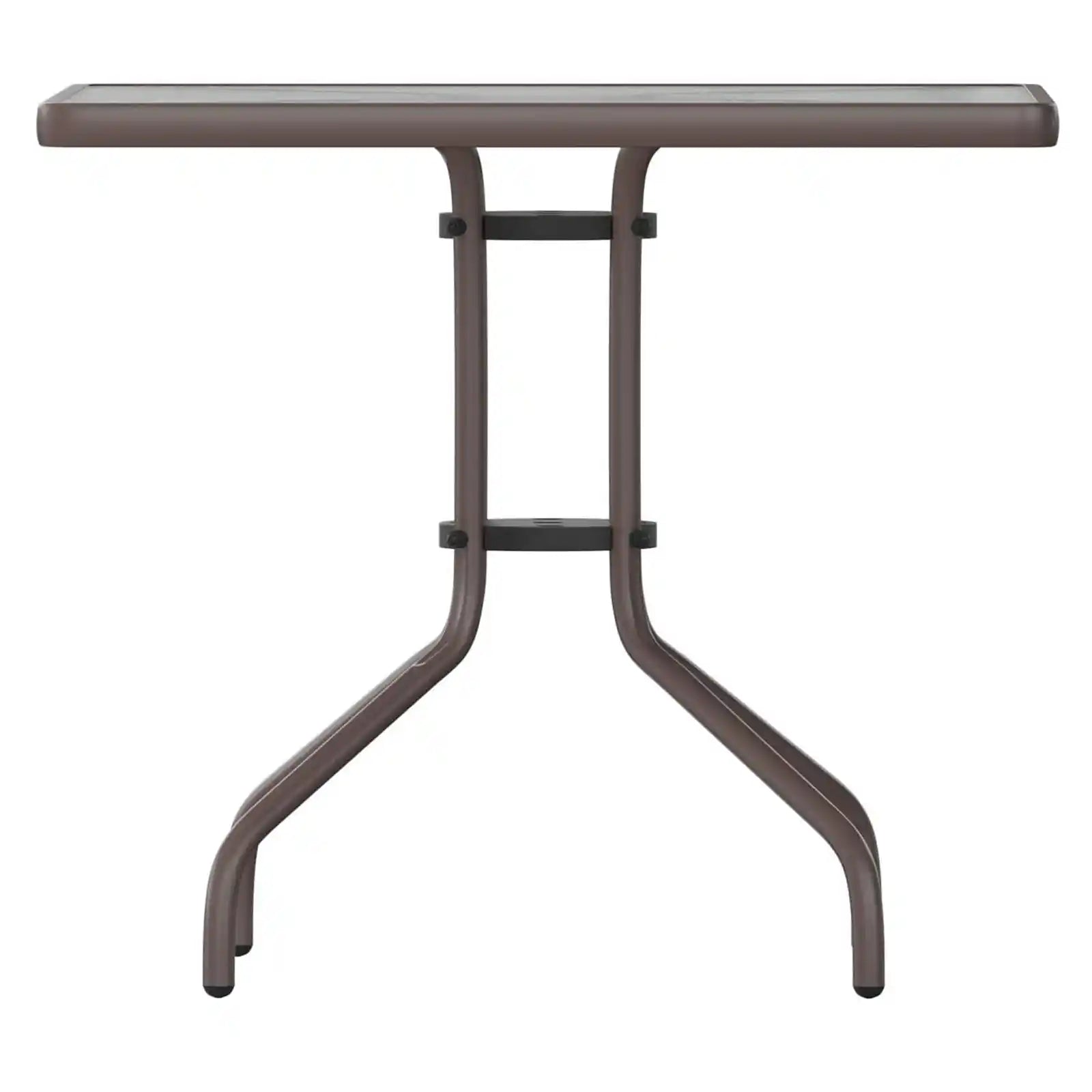 31.5'' or 23.5" Square Tempered Glass Metal Table