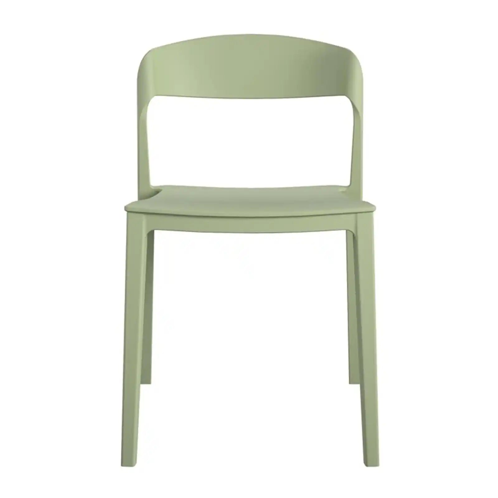 Modern Stacking Resin Chair with Ribbon Back