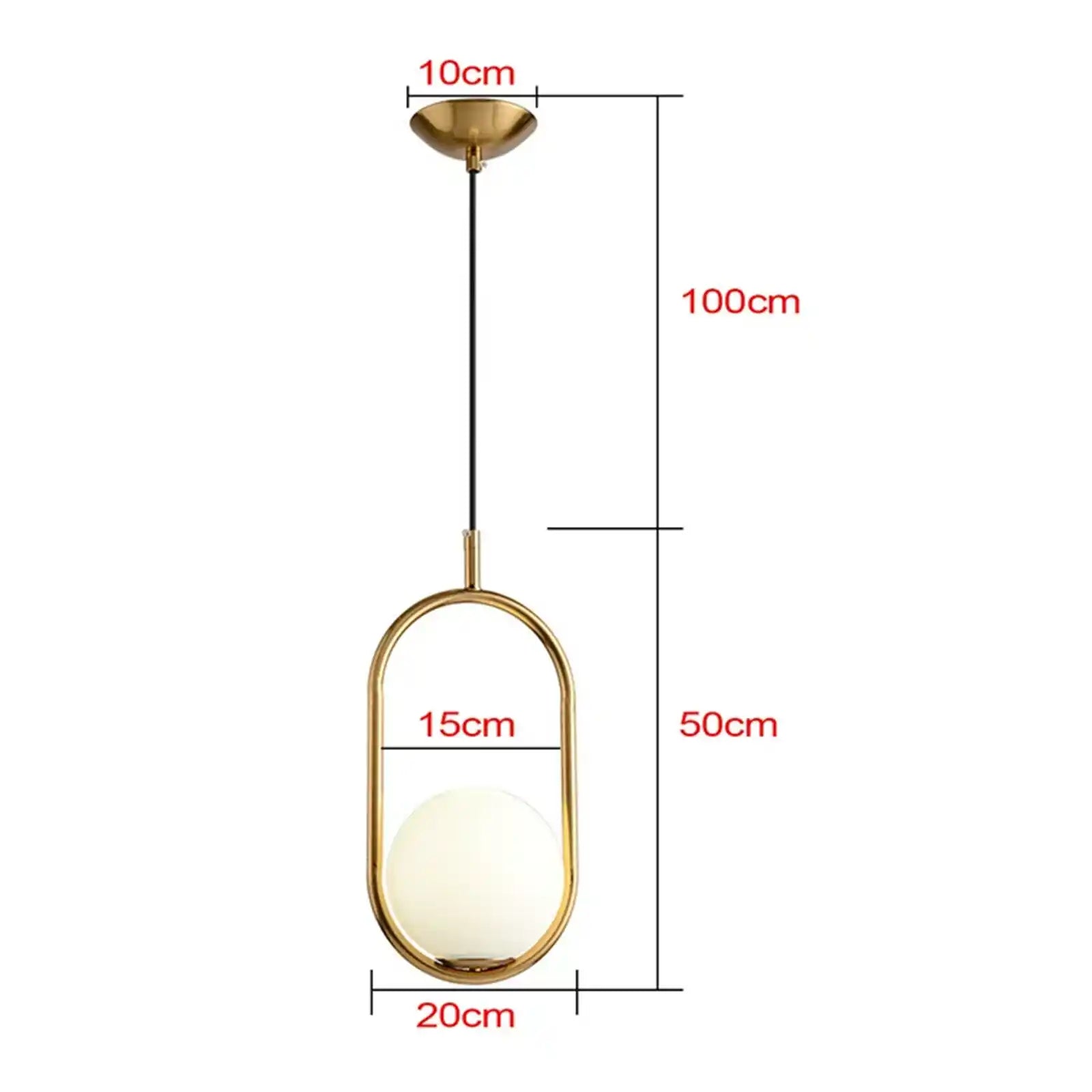 Modern Glass Ball Hanging Lamp Gold Indoor Farmhouse Ceiling Light Chandelier for Kitchen Island Living Room