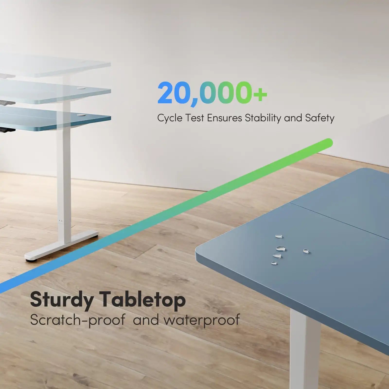 Electric Standing Desk, 55 x 24 Inches Height Adjustable Stand up Desk, Sit Stand Home Office Desk, Computer Desk