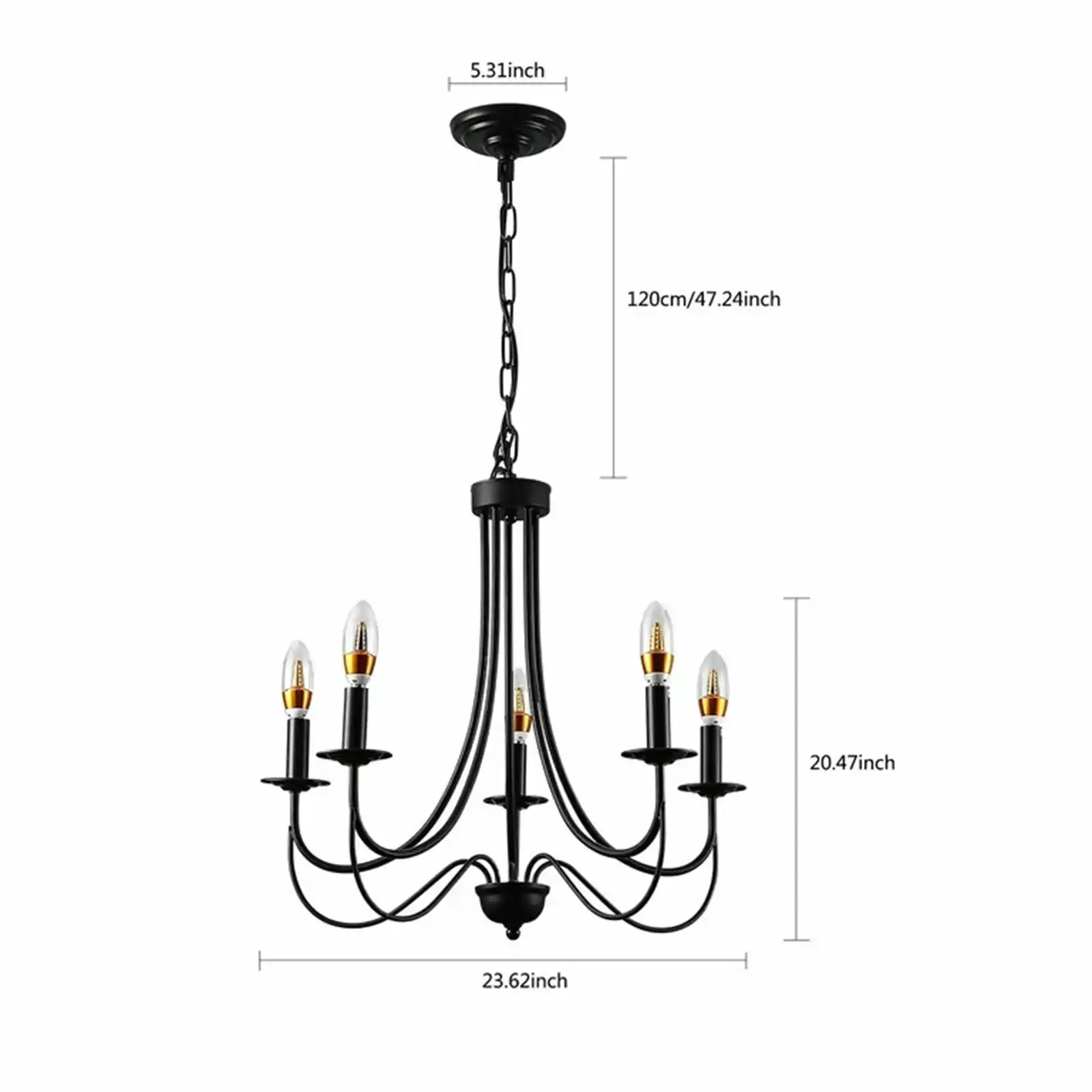 Candelabro rústico estilo granja sala de estar dormitorio vestíbulo cocina candelabro de vela de Metal de 5 colores 