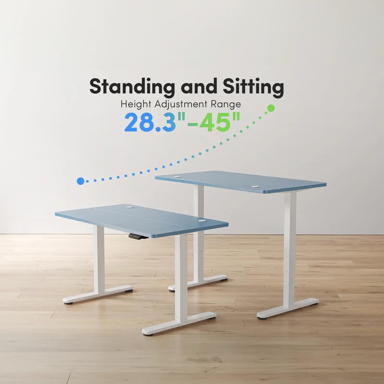 Electric Standing Desk, 55 x 24 Inches Height Adjustable Stand up Desk, Sit Stand Home Office Desk, Computer Desk