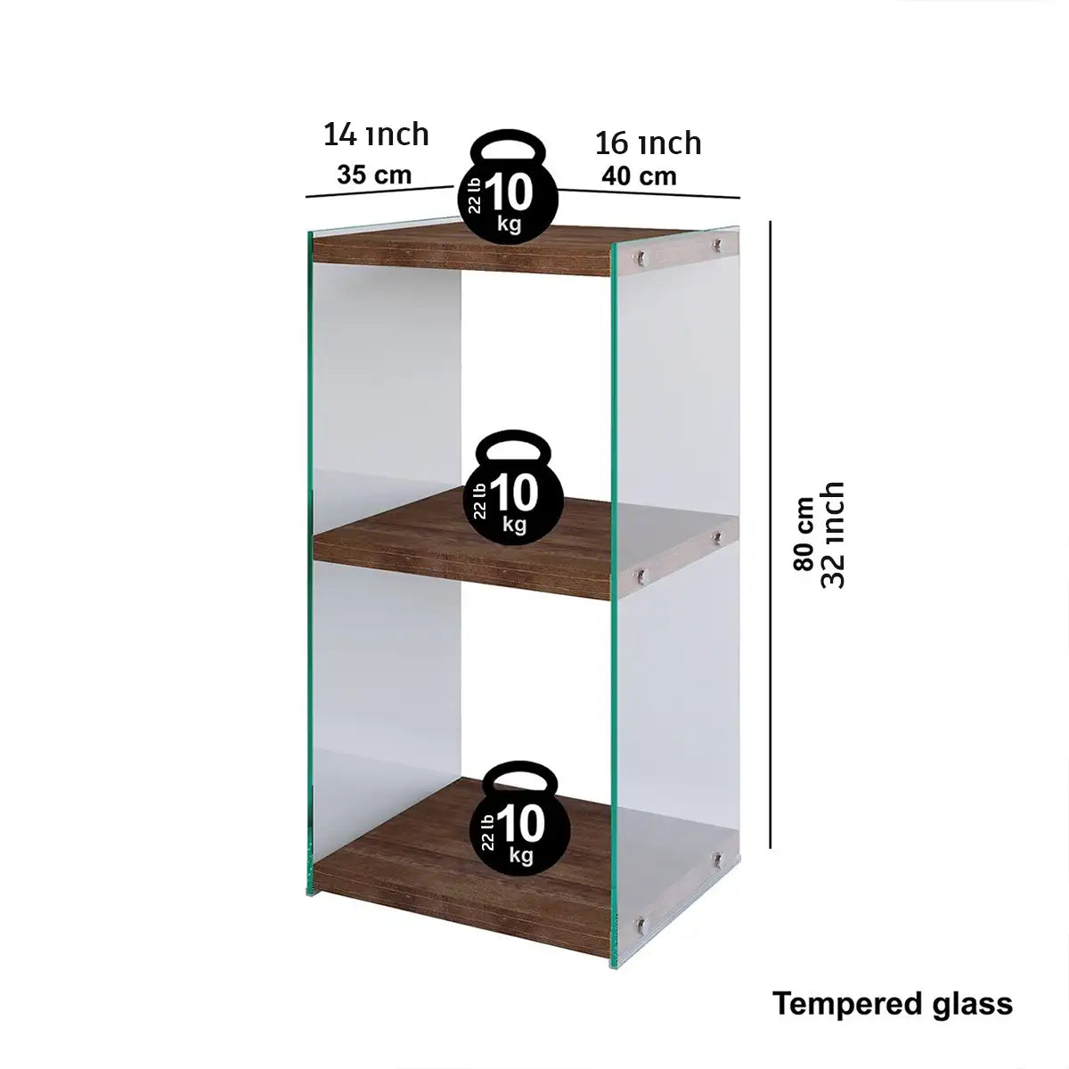 Frosin - Solid Wood Bookcase, Decorative Shelves, Bookshelf