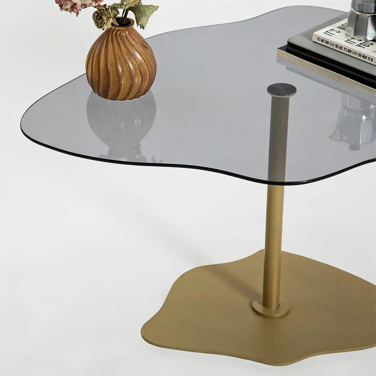 Cloudy - Contemporary Glass Top Coffee Table, Minimalist Cofffee Table, Living Room Side Table