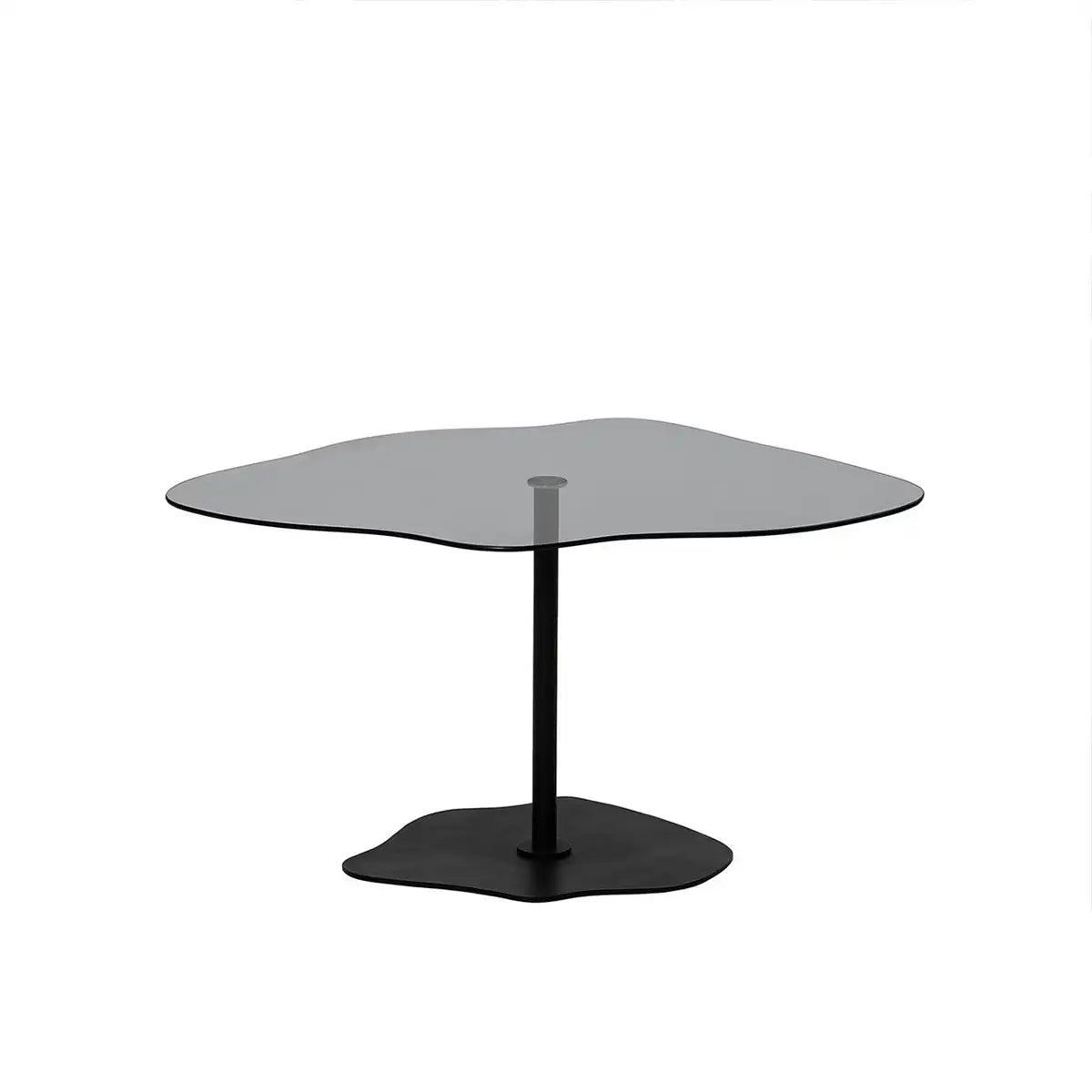 Cloudy - Minimalist Coffee Table, Decorative Side Table,Tempered Glass Top and Metal Leg Cofffee Table