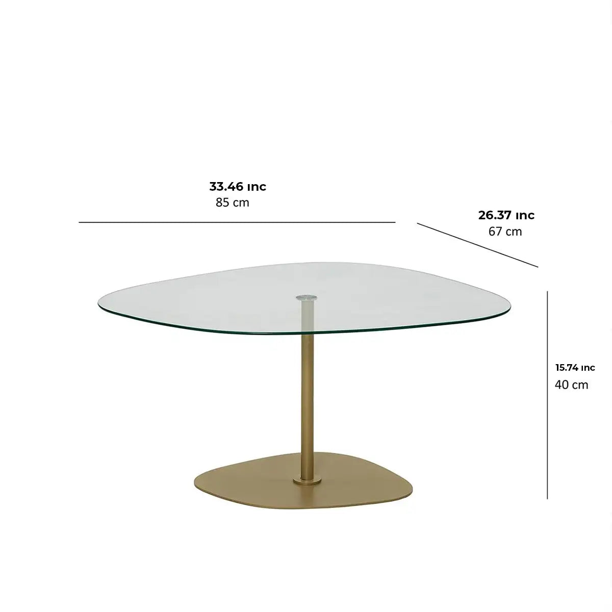 Large Cloudy - Home Decor Coffee Table, Glass Accent Table, Modern Coffee Table