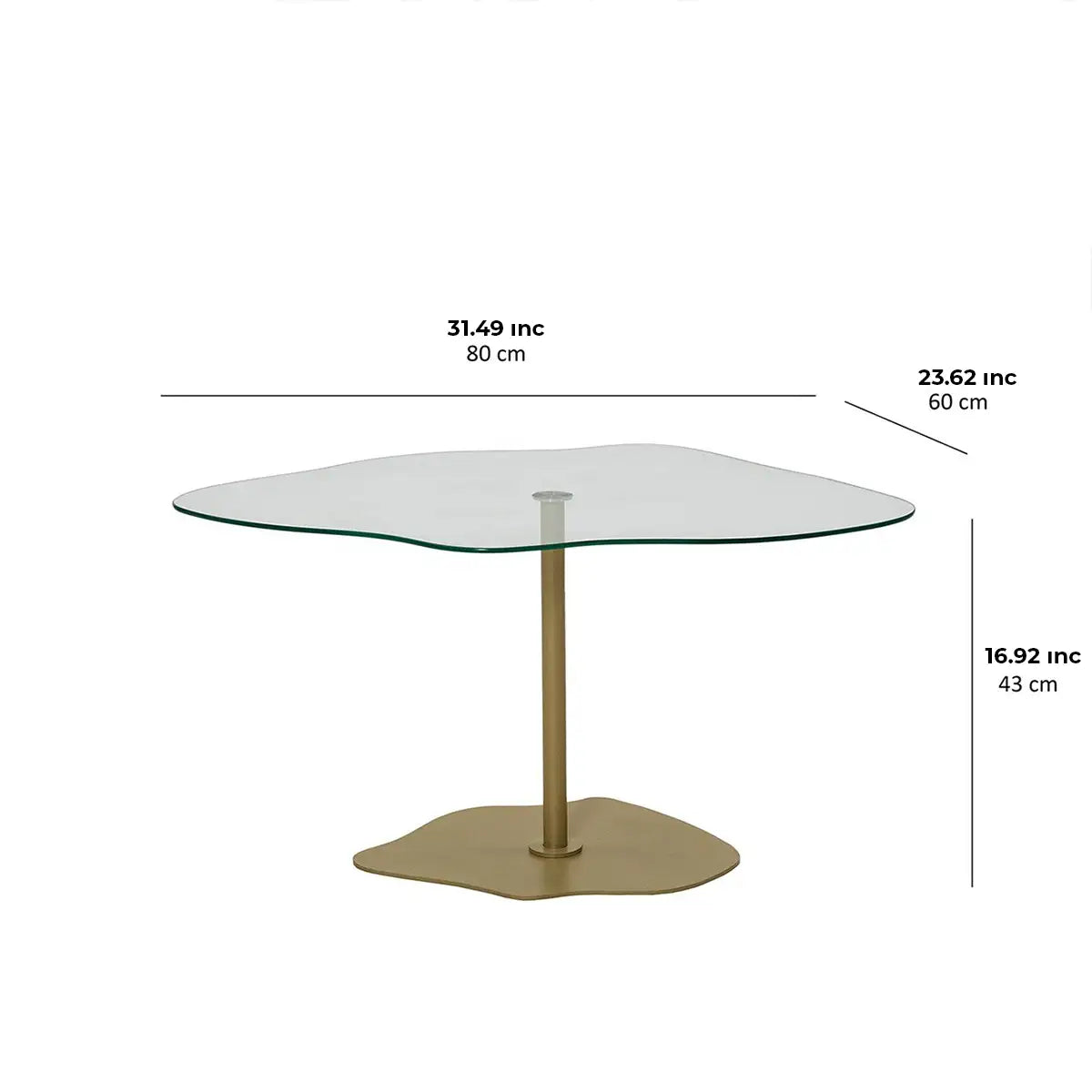 Cloudy - Contemporary Glass Top Coffee Table, Minimalist Cofffee Table, Living Room Side Table