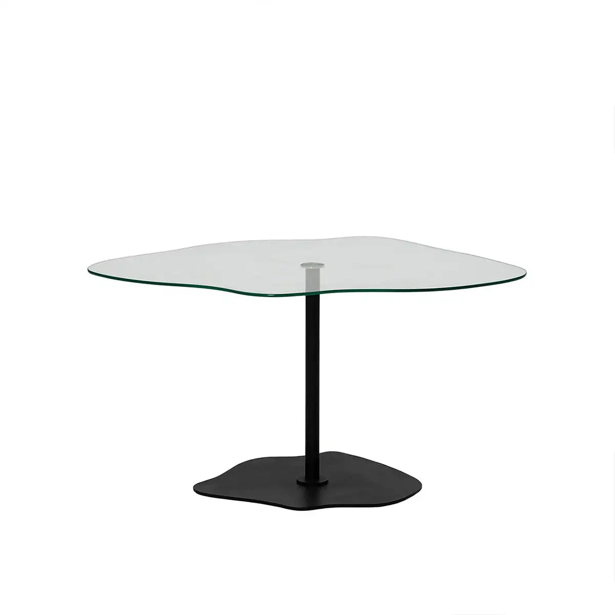 Cloudy - Minimalist Coffee Table, Decorative Side Table,Tempered Glass Top and Metal Leg Cofffee Table