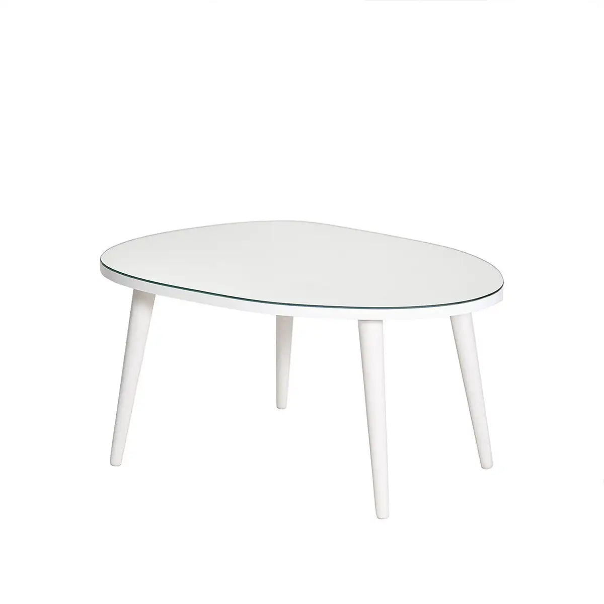 Picco - Modern Coffee Table with Smoked Mirror and Solid Wood Legs