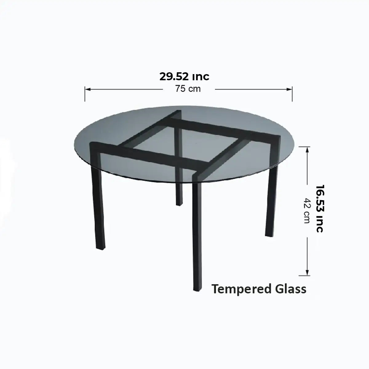 Spider - Modern Tempered Glass Top Coffee Table with Metal Legs, Black Metal Accent Table, Metal Coffee Table