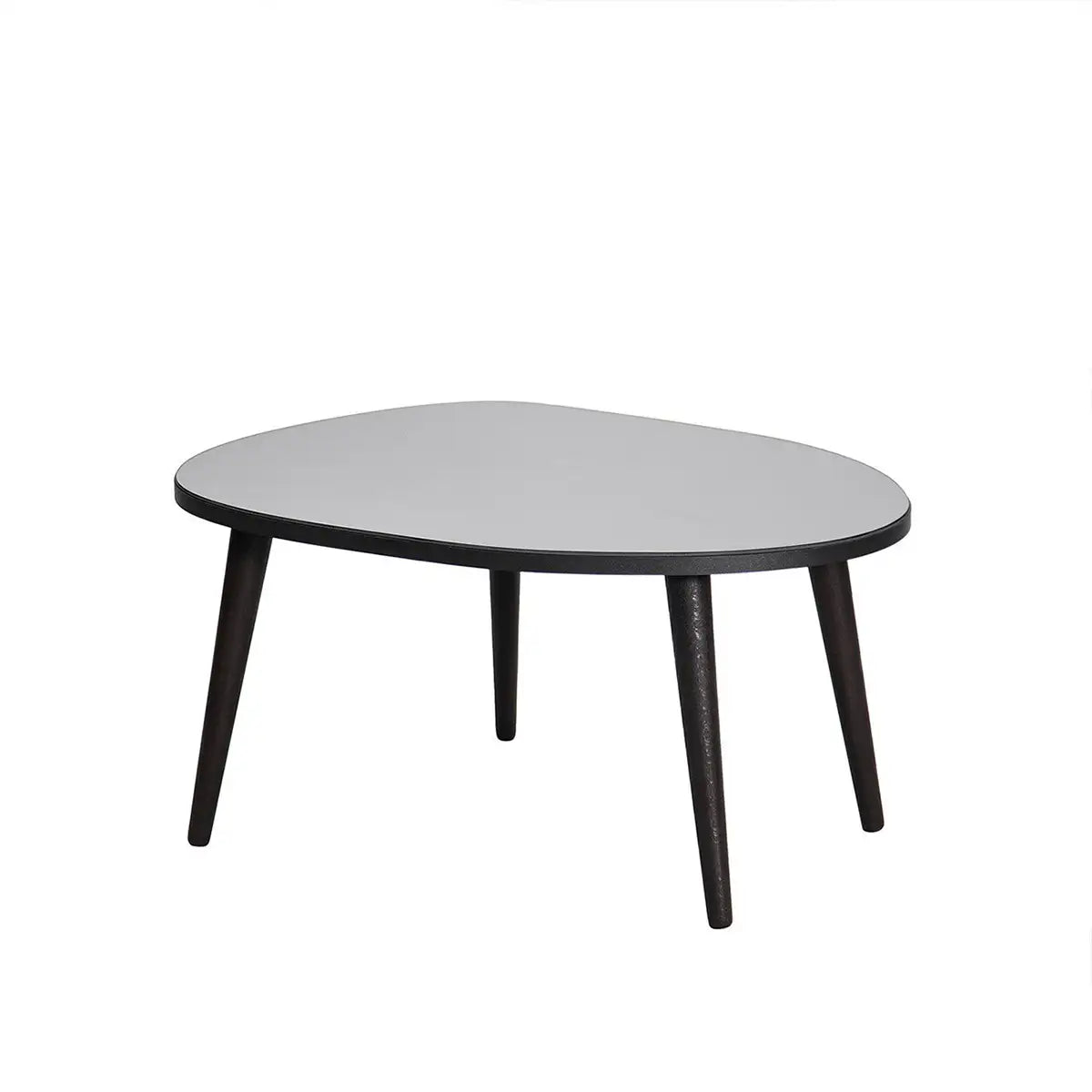 Picco - Modern Coffee Table with Smoked Mirror and Solid Wood Legs