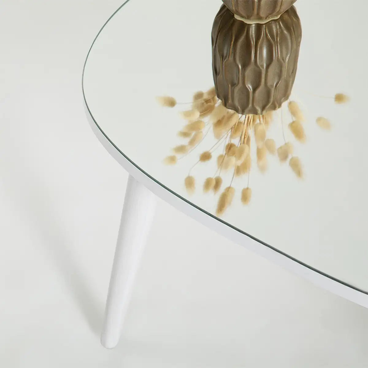 Picco - Modern Coffee Table with Smoked Mirror and Solid Wood Legs