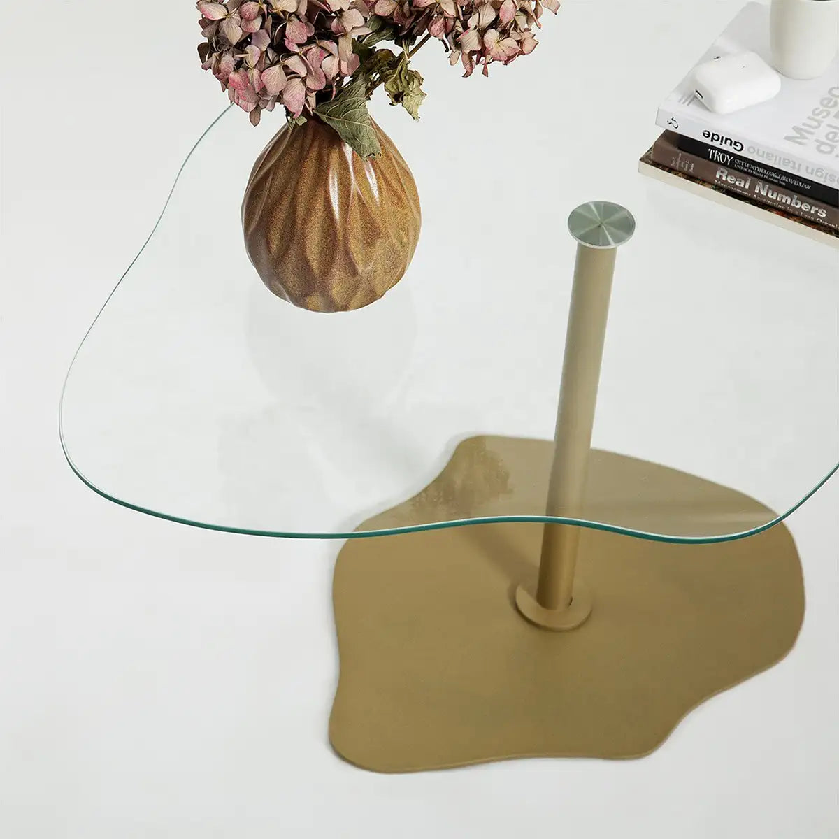 Cloudy - Contemporary Glass Top Coffee Table, Minimalist Cofffee Table, Living Room Side Table