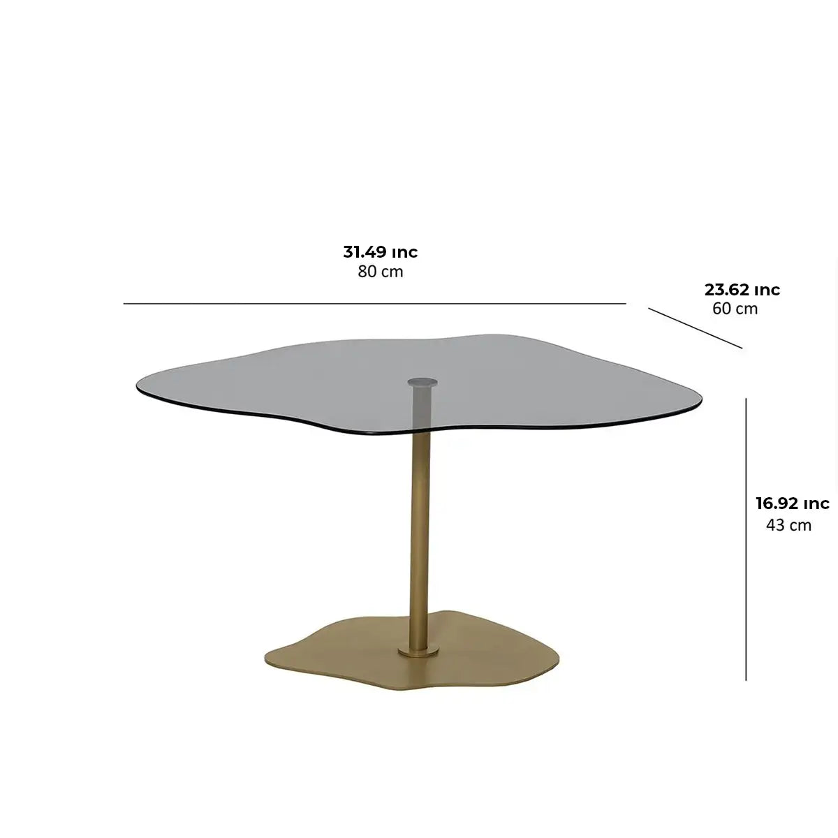 Cloudy - Contemporary Glass Top Coffee Table, Minimalist Cofffee Table, Living Room Side Table