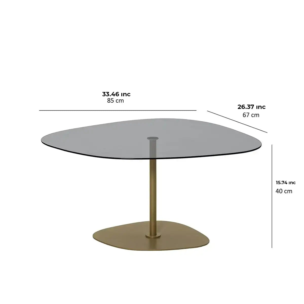 Large Cloudy - Home Decor Coffee Table, Glass Accent Table, Modern Coffee Table