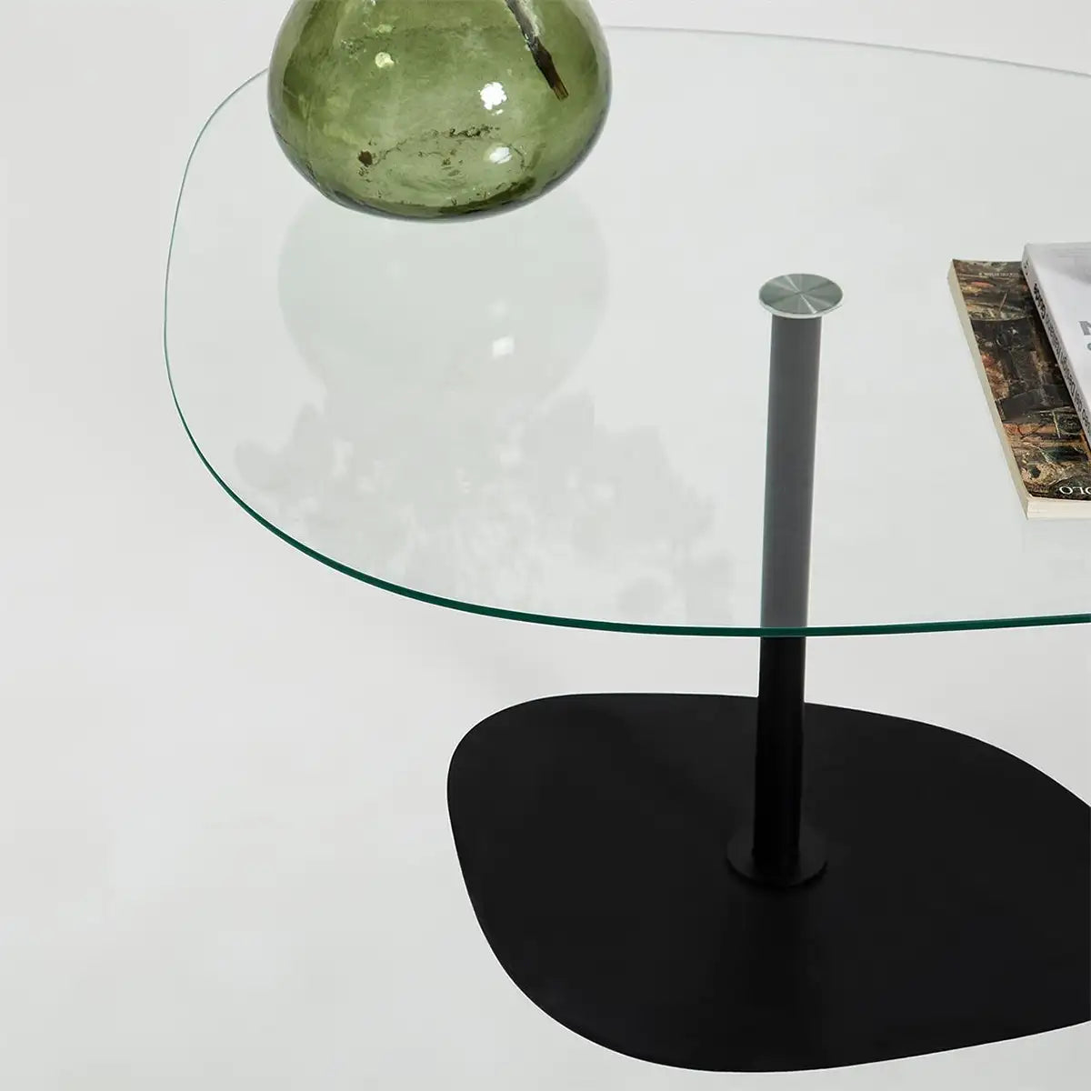 Large Cloudy - Asymmetrical Design Coffee Table, Glass Accent Table, Modern Coffee Table, Industrial Coffee Table