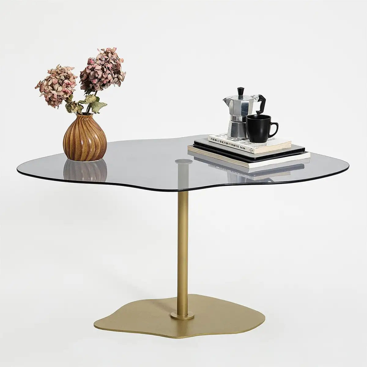 Cloudy - Contemporary Glass Top Coffee Table, Minimalist Cofffee Table, Living Room Side Table