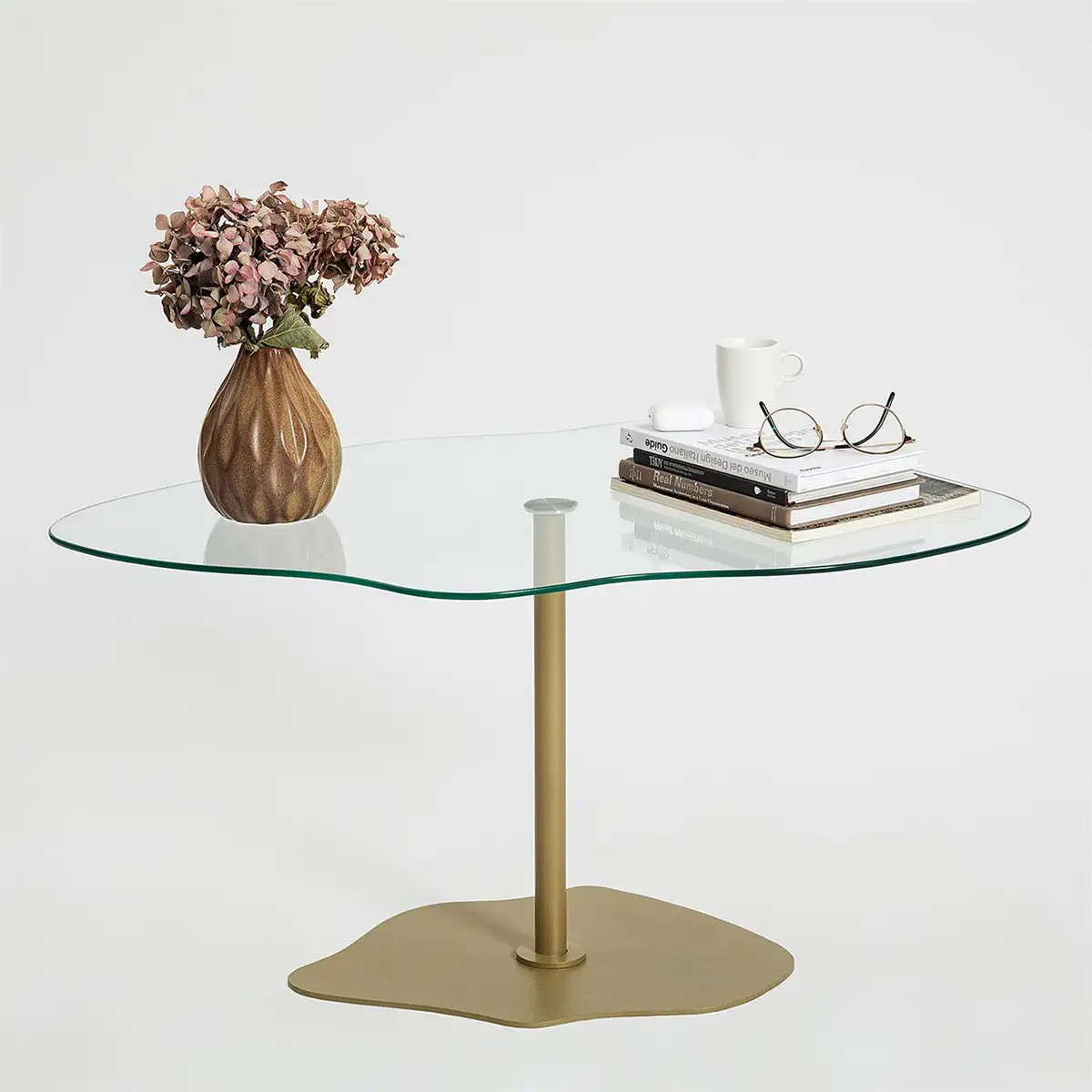 Cloudy - Contemporary Glass Top Coffee Table, Minimalist Cofffee Table, Living Room Side Table