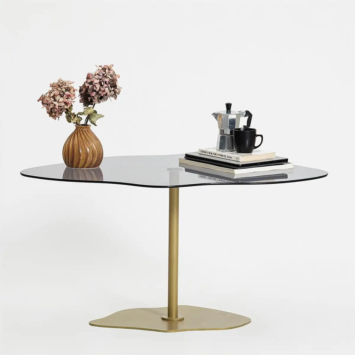 Cloudy - Contemporary Glass Top Coffee Table, Minimalist Cofffee Table, Living Room Side Table