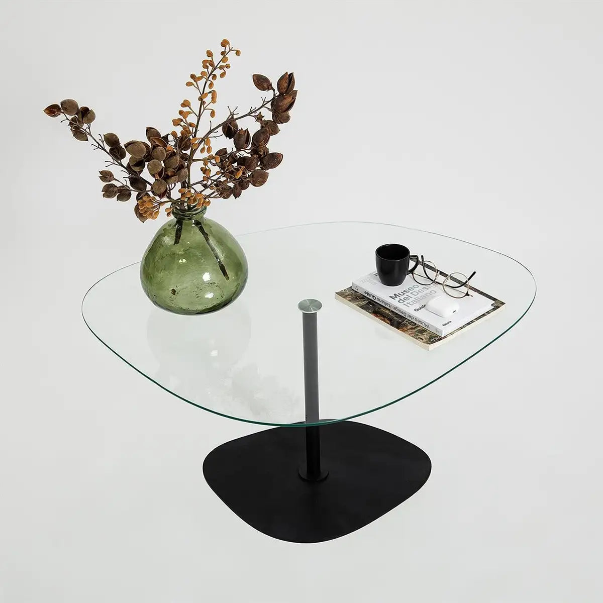 Large Cloudy - Asymmetrical Design Coffee Table, Glass Accent Table, Modern Coffee Table, Industrial Coffee Table