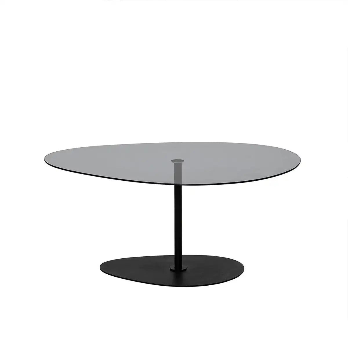 XLarge Cloudy - Black Metal Coffee Table, Tempered Glass Coffee Table, Coffee Table for Living Room