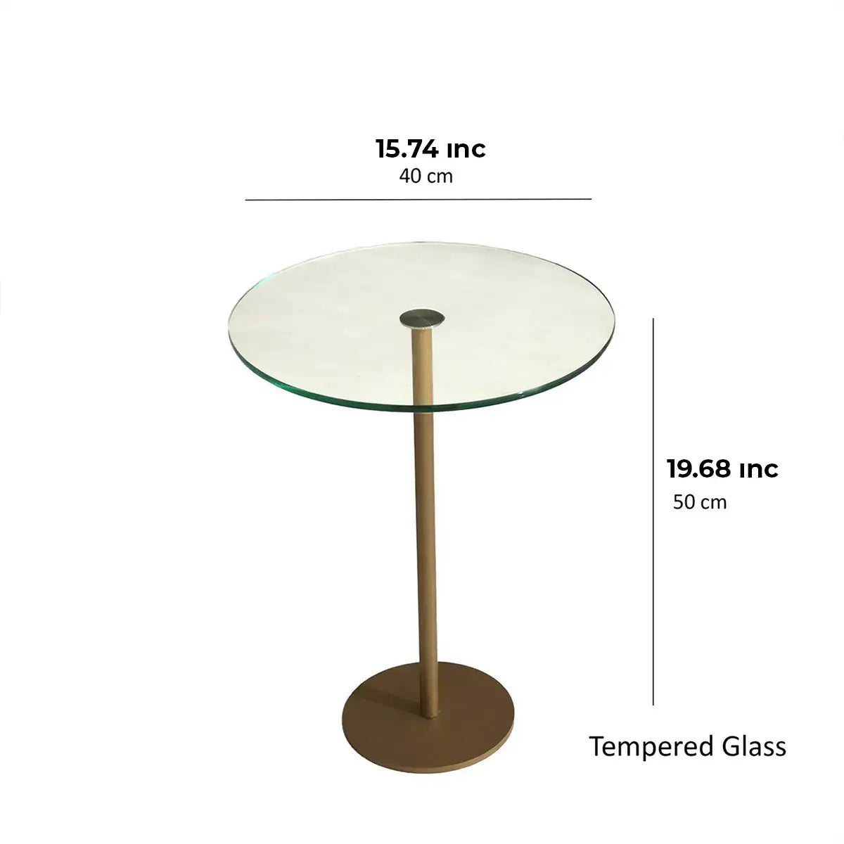 Modern Metal and Tempered Glass Side Table, Small Side Table, Comtemporary Coffee Table