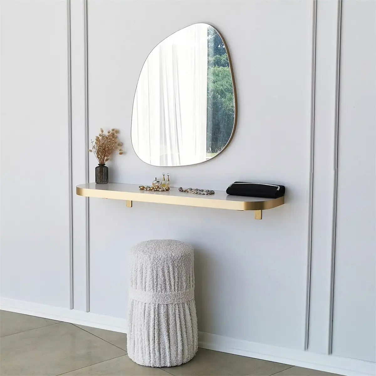 Soho - Gold Framed Wall Mirror - Asymmetrical Mirror