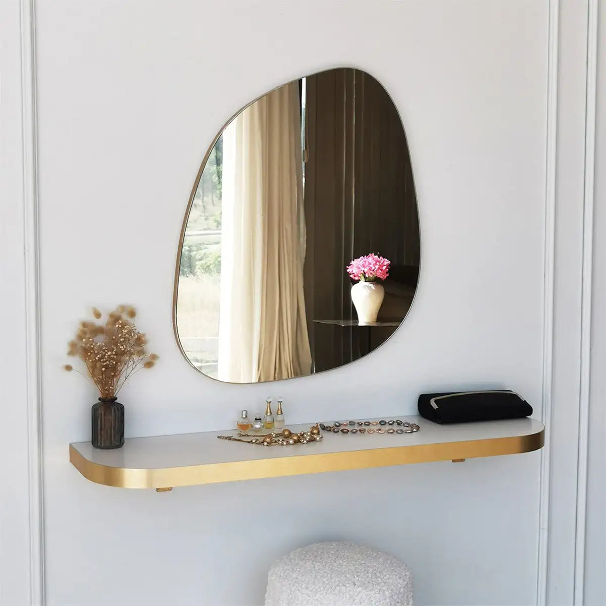 Soho - Gold Framed Wall Mirror - Asymmetrical Mirror